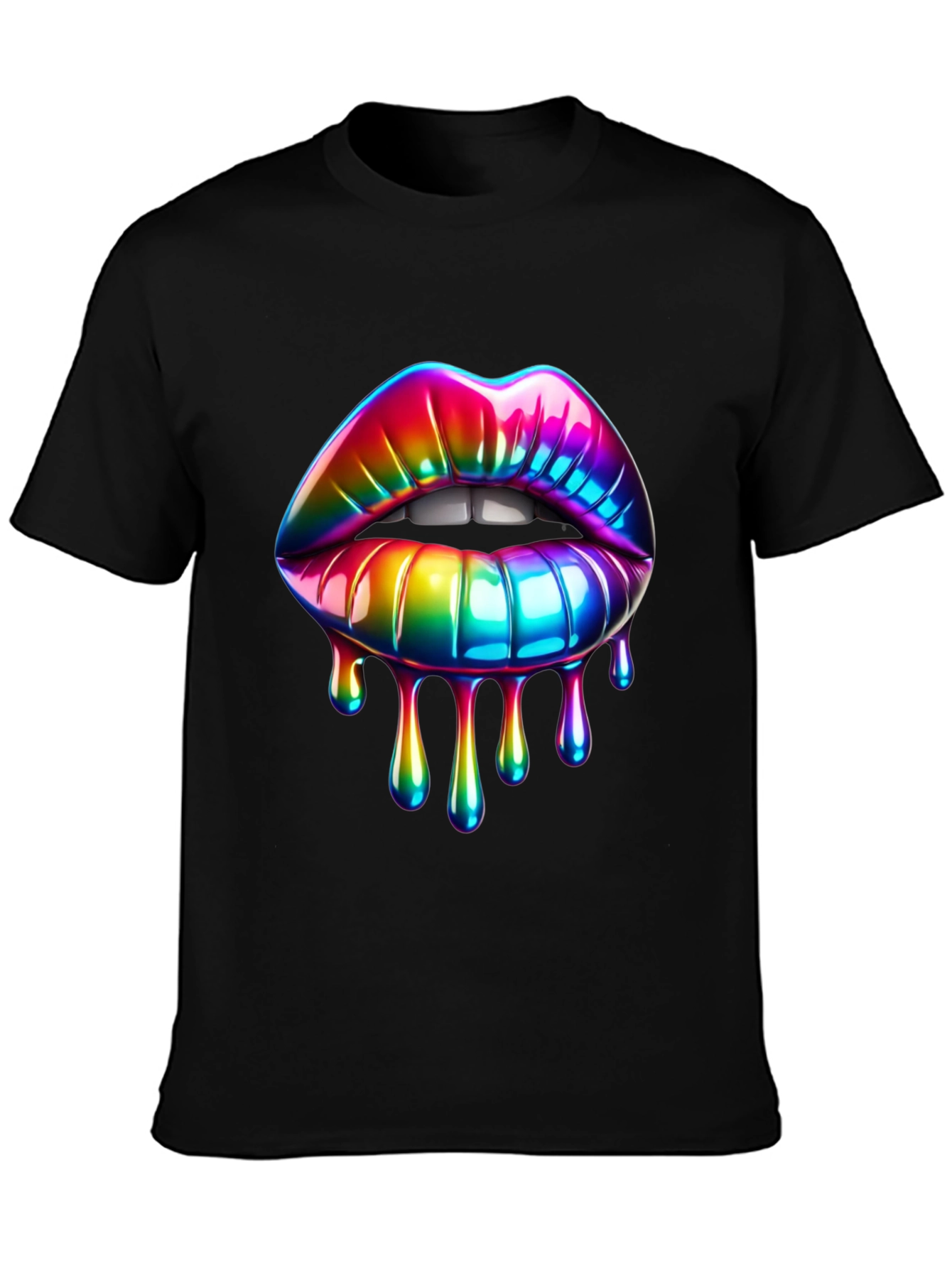 Rainbow Lips Graphic T-Shirt