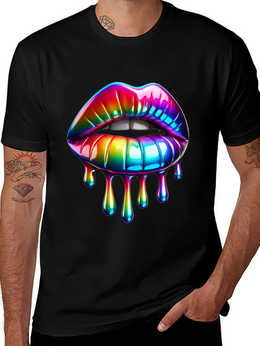 Rainbow Lips Graphic T-Shirt