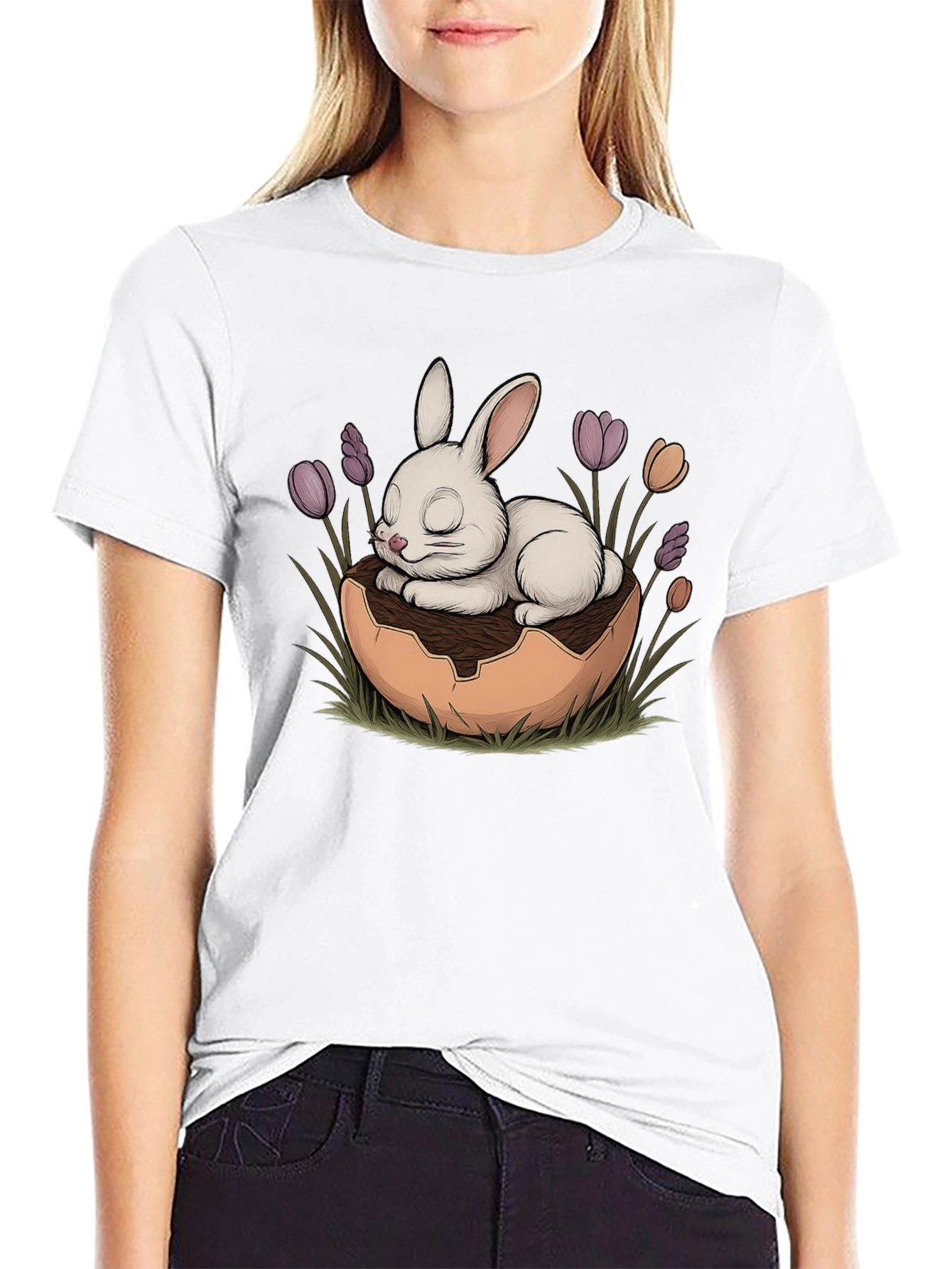 Easter Bunny Egg T-Shirt - Cute Holiday Style