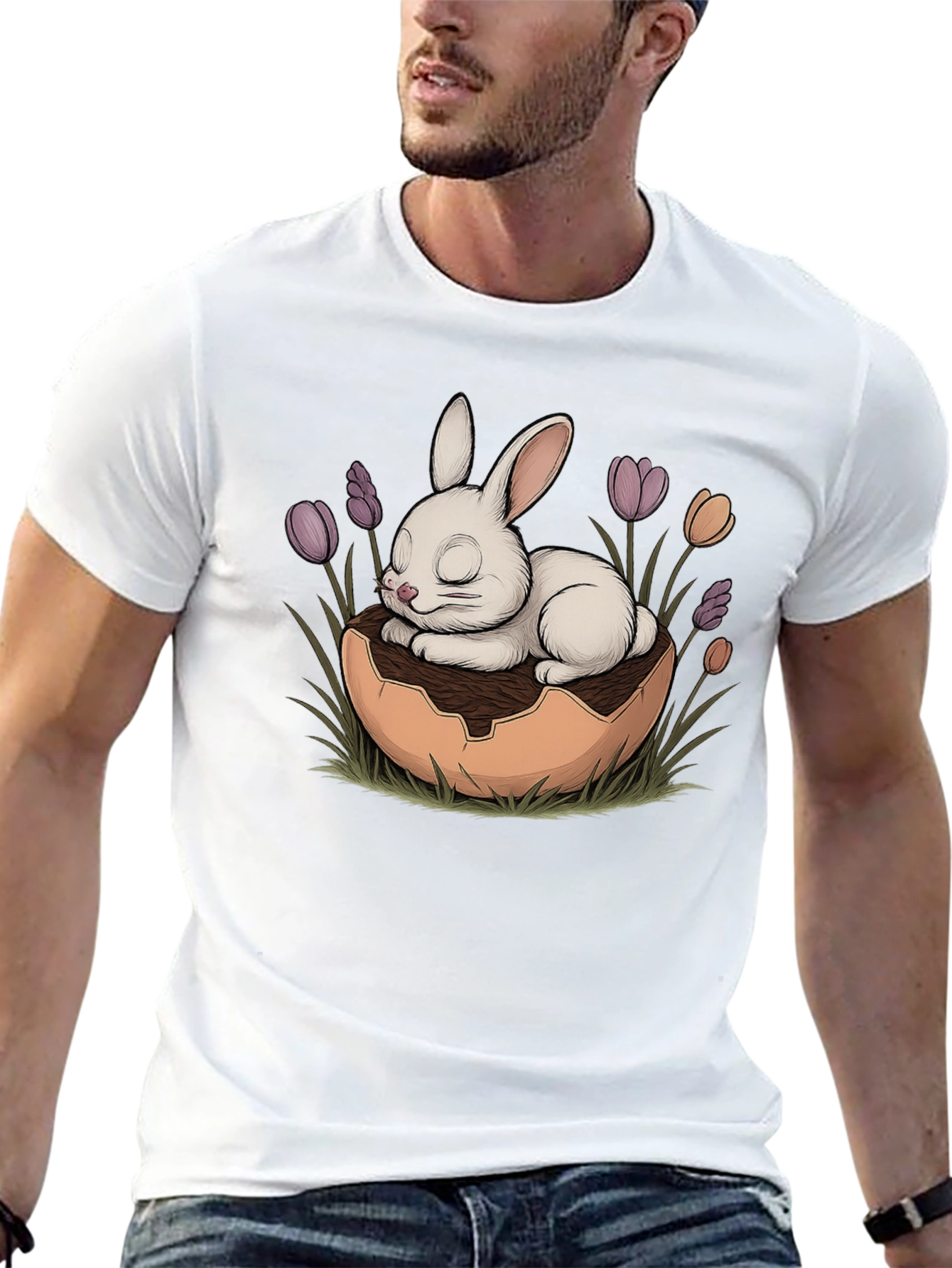Easter Bunny Egg T-Shirt - Cute Holiday Style