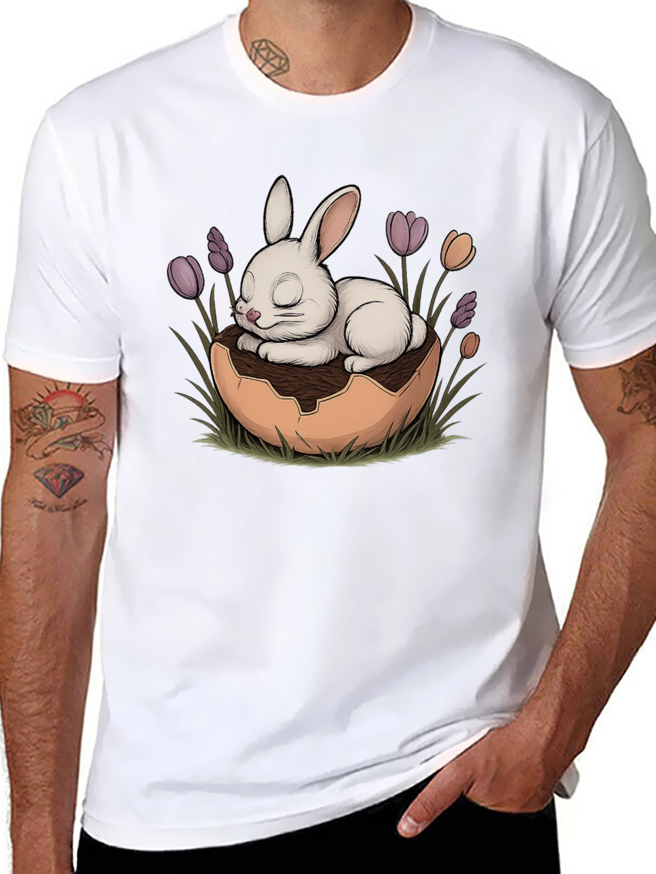 Easter Bunny Egg T-Shirt - Cute Holiday Style