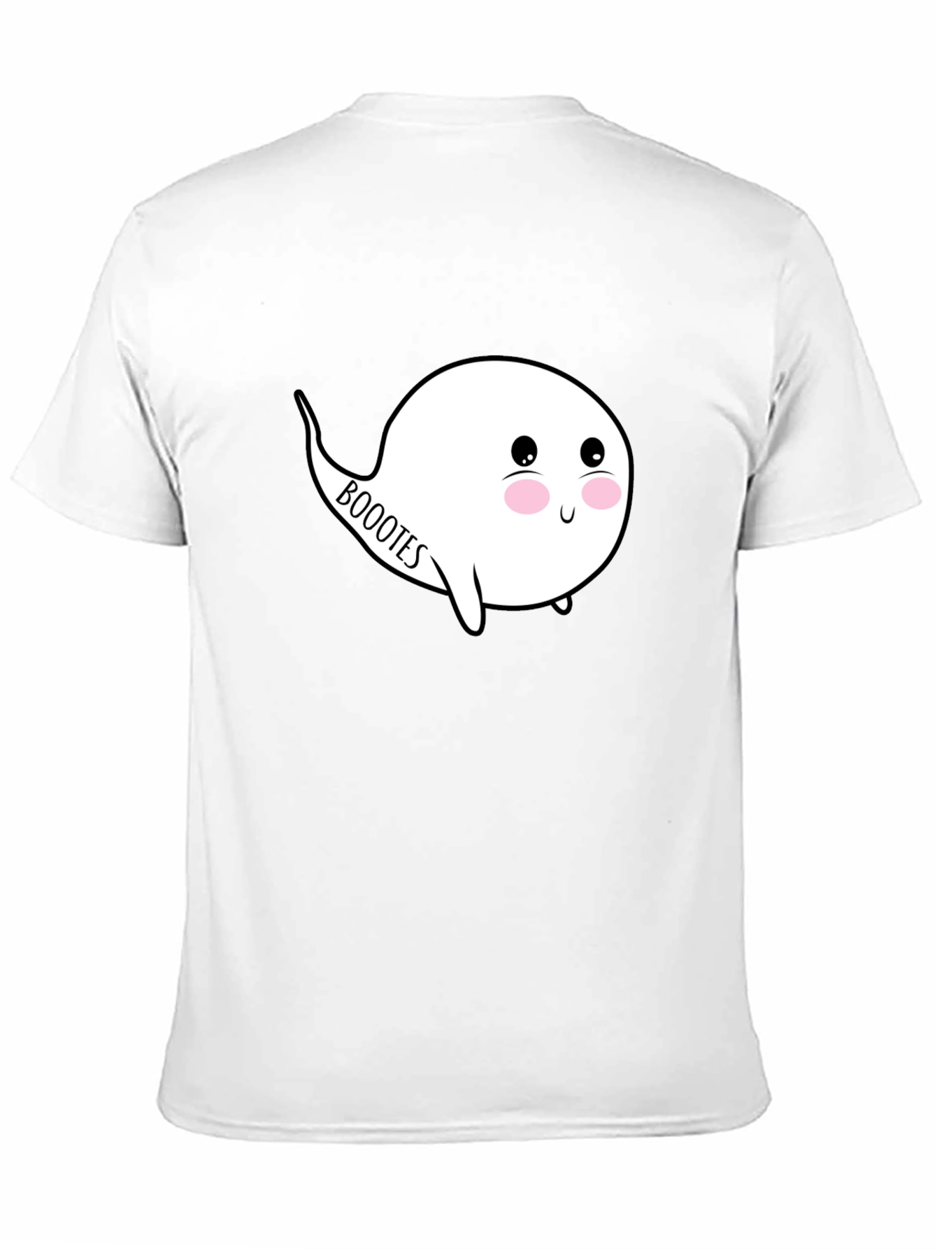 Cute Ghost Booootes Black T-Shirt
