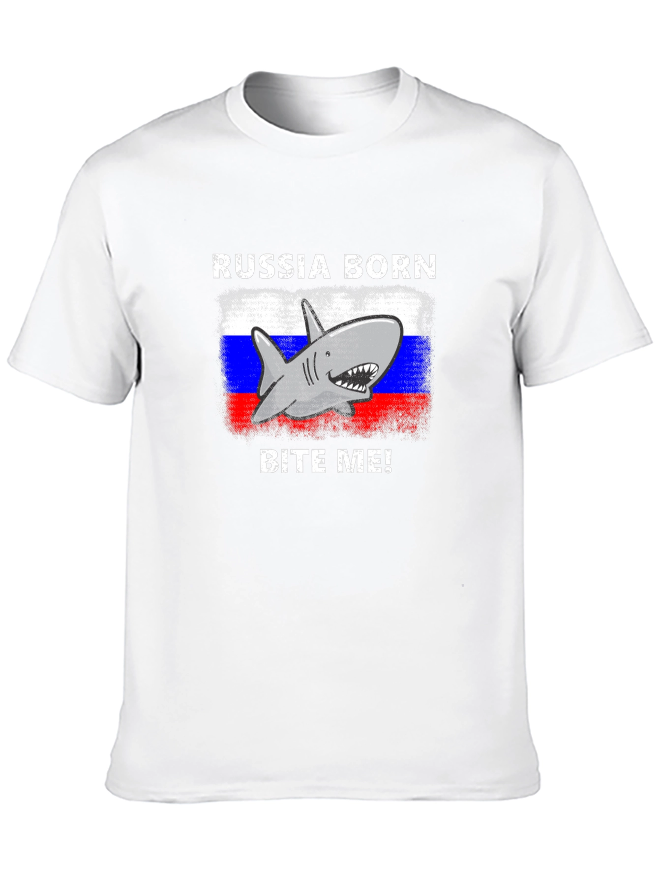 Russia Born Shark Bite Me! T-Shirt