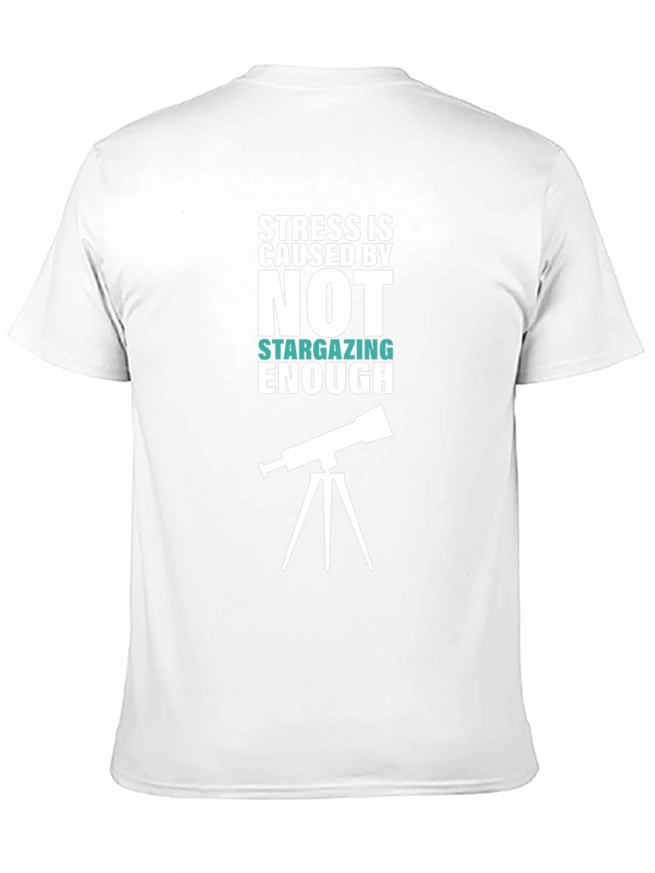 Stargazing Stress Relief Black Cotton Tee