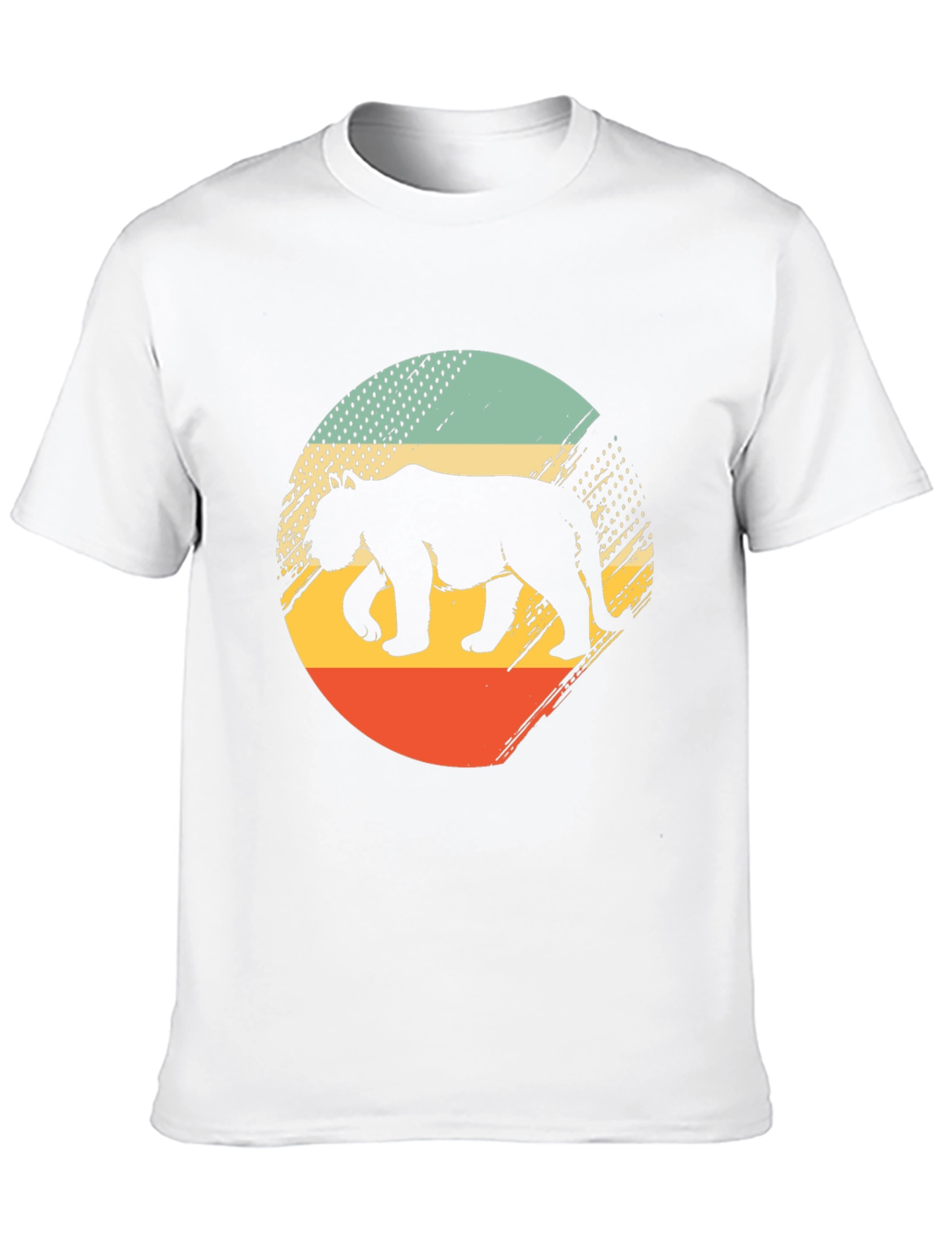Retro Bear Graphic Tee - Black Cotton Blend Shirt
