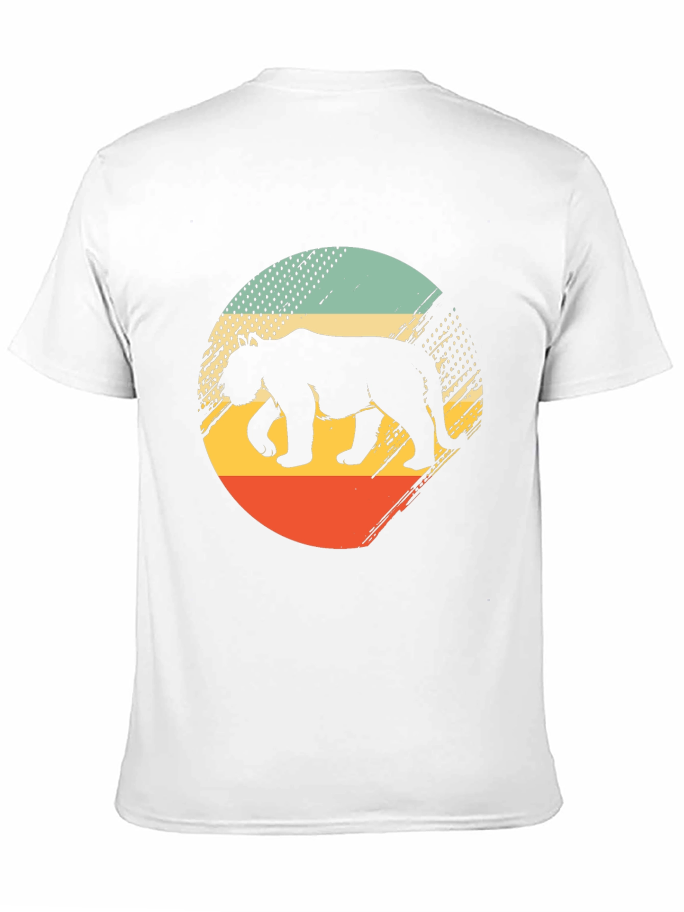 Retro Bear Graphic Tee - Black Cotton Blend Shirt