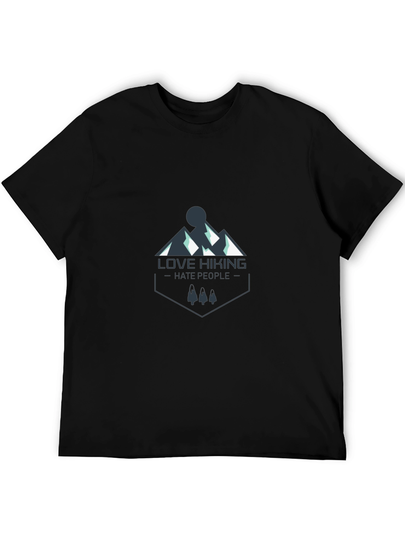 Love Hiking Hate People Graphic Tee