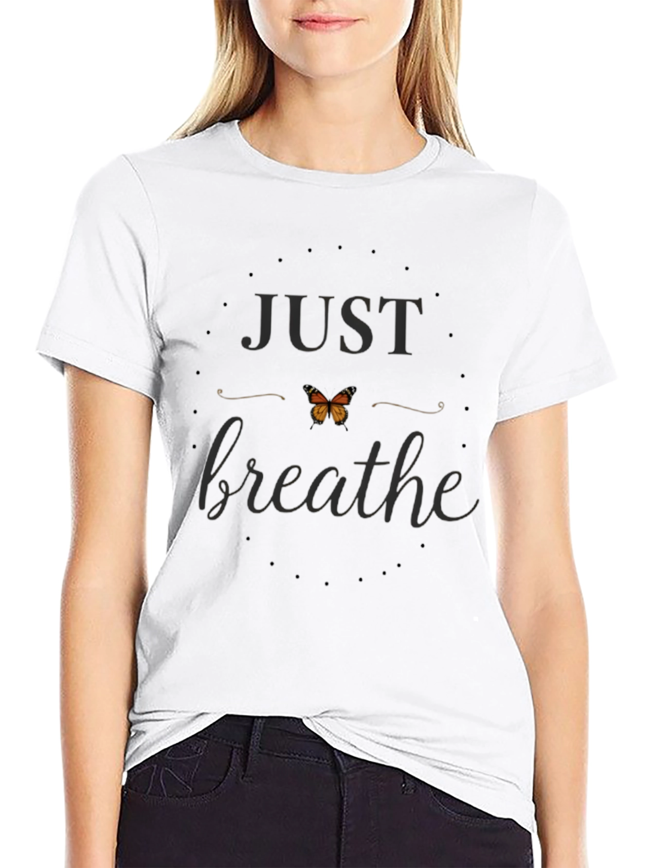 Just Breathe Butterfly Graphic Tee