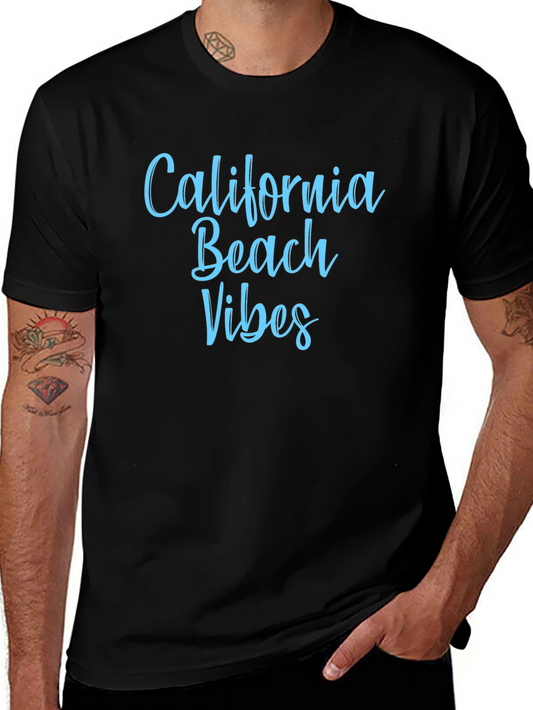California Beach Vibes Black T-Shirt