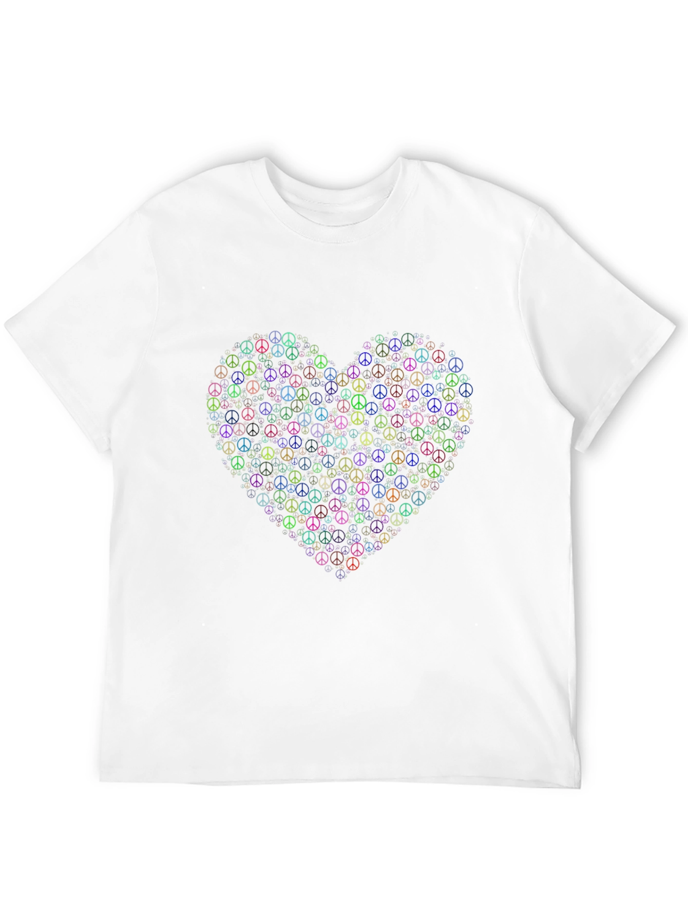 Peace Sign Heart Black Graphic Tee