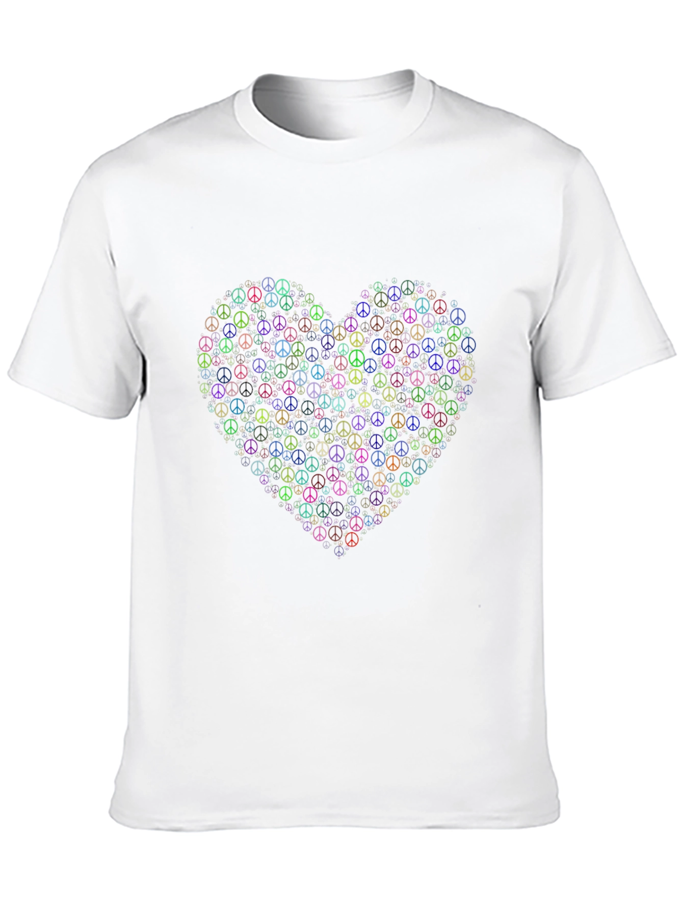 Peace Sign Heart Black Graphic Tee