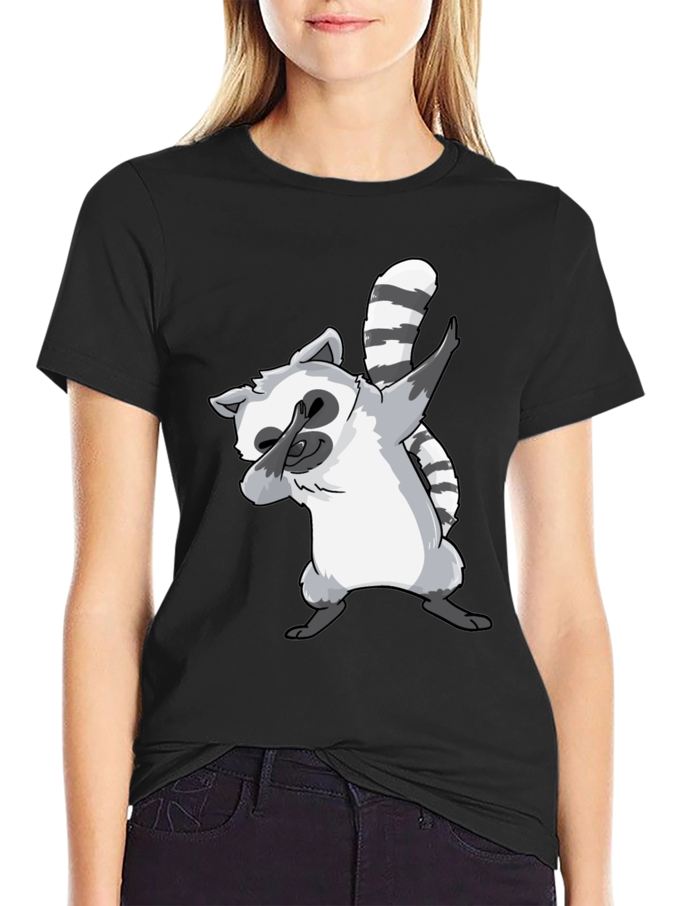 Dabbing Raccoon Graphic Tee - Cool & Fun Design