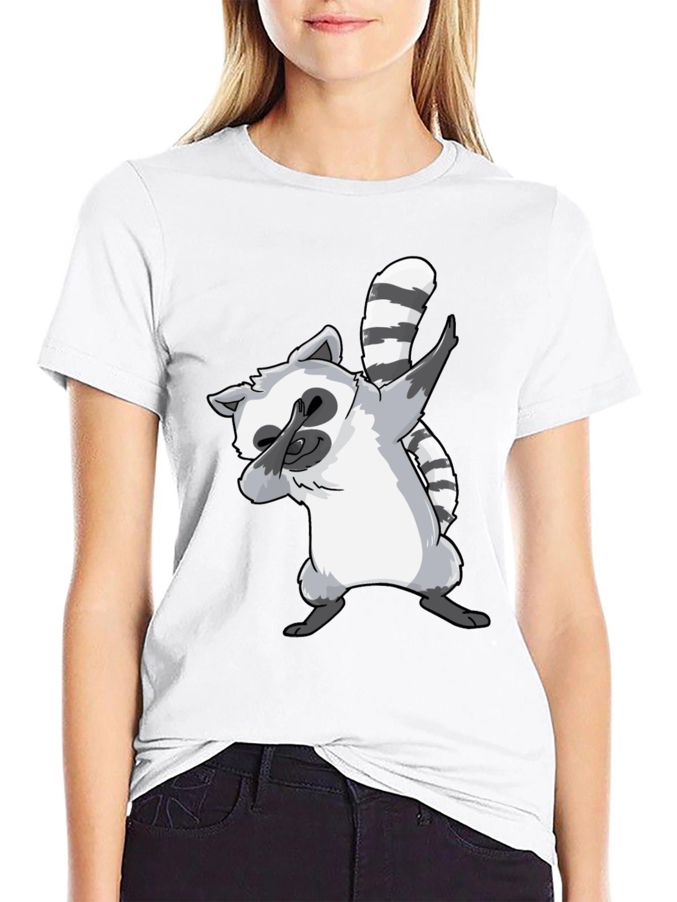 Dabbing Raccoon Graphic Tee - Cool & Fun Design
