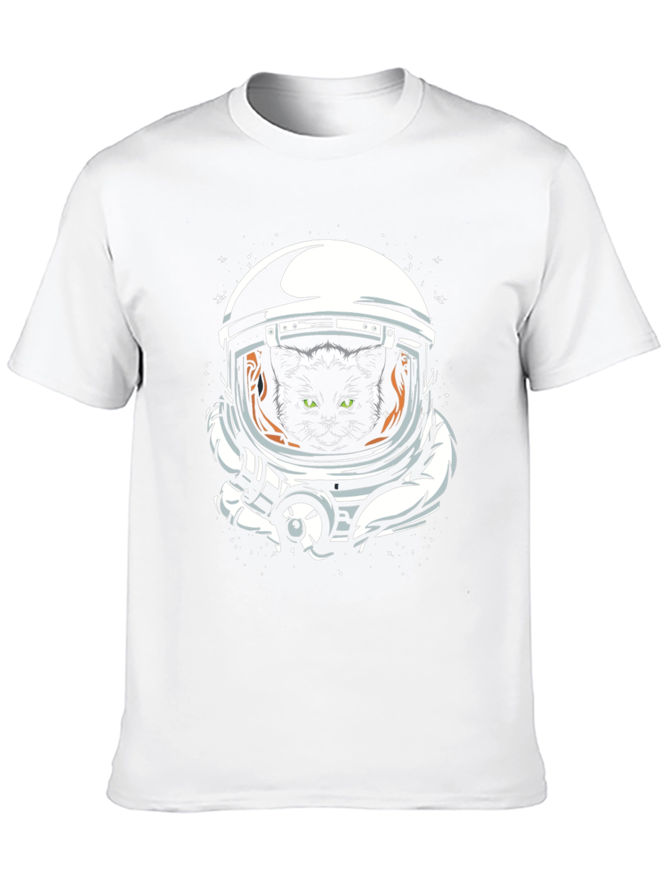 Space Cat T-Shirt - Black Crew Neck Tee