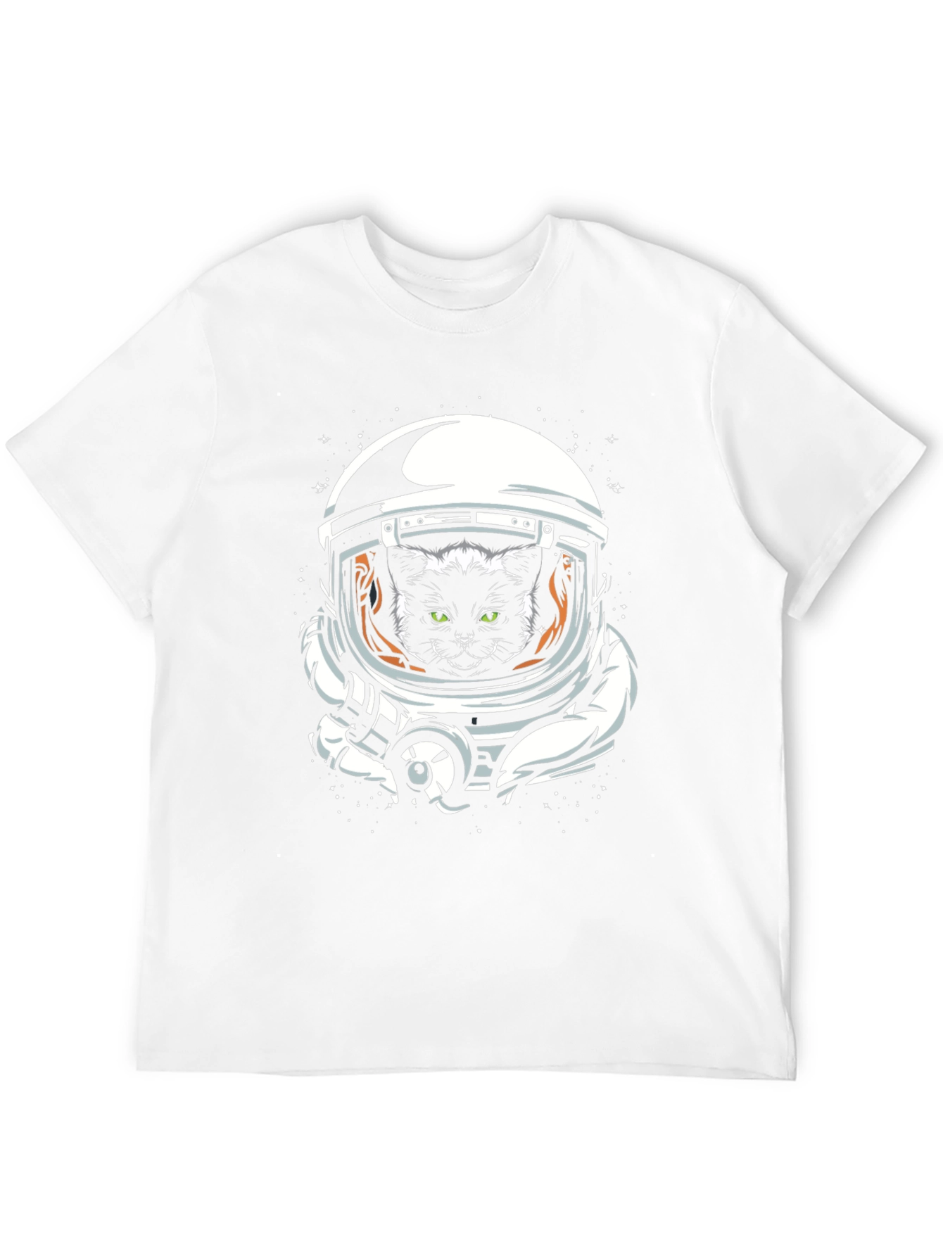 Space Cat T-Shirt - Black Crew Neck Tee