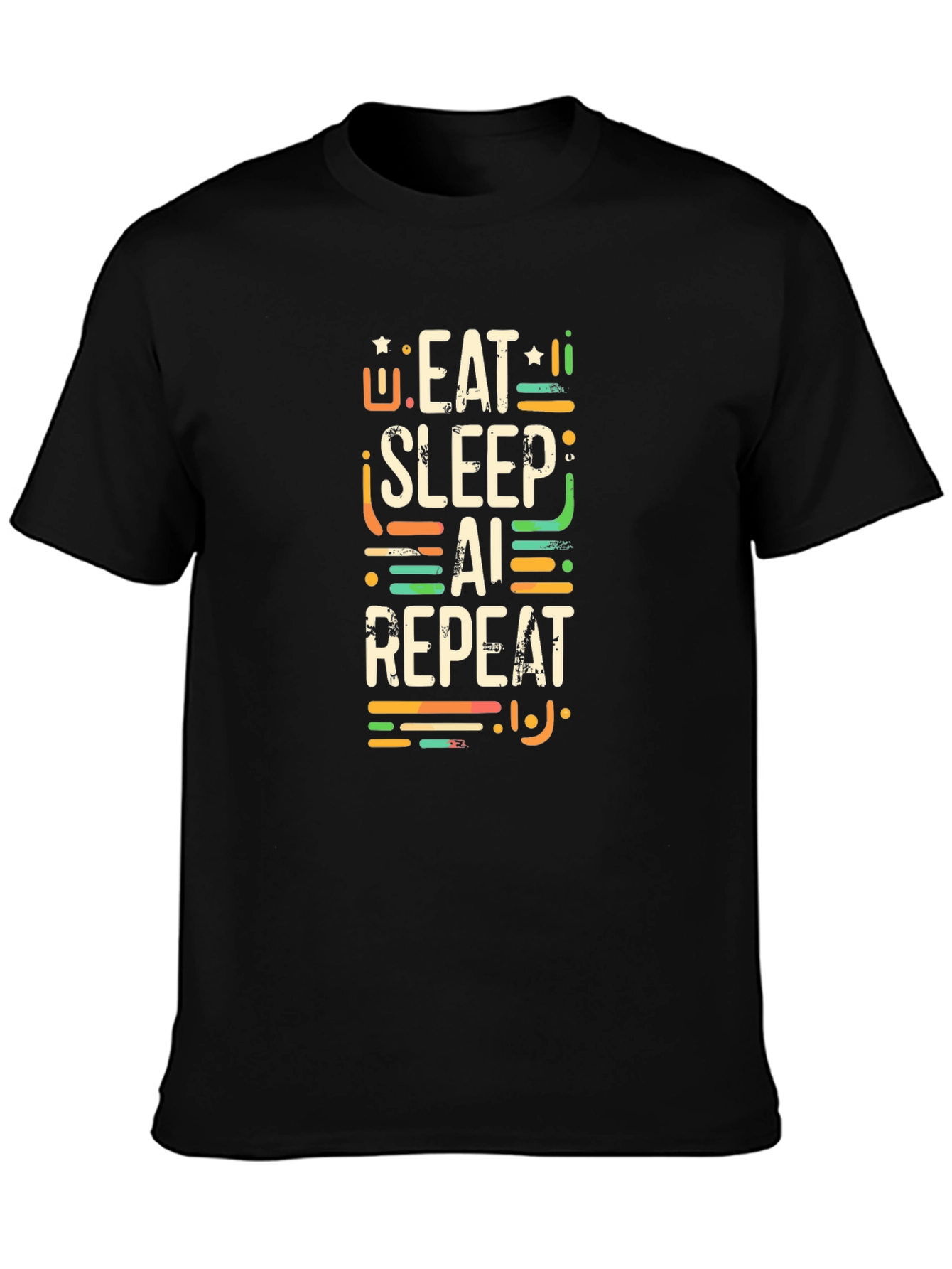 Eat Sleep AI Repeat Black T-Shirt