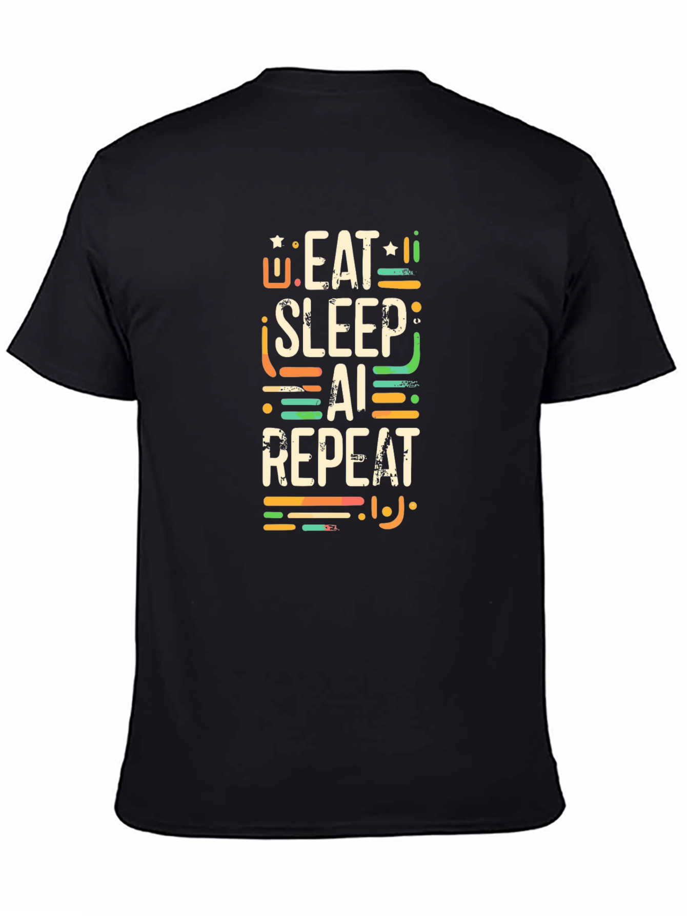 Eat Sleep AI Repeat Black T-Shirt