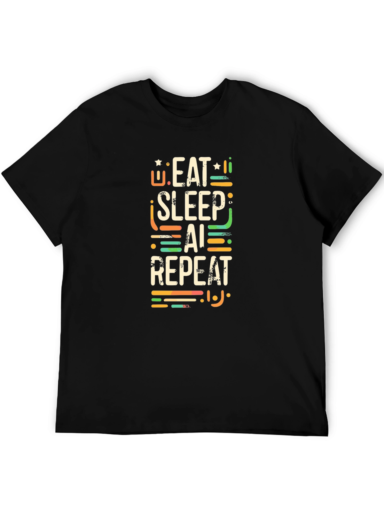 Eat Sleep AI Repeat Black T-Shirt