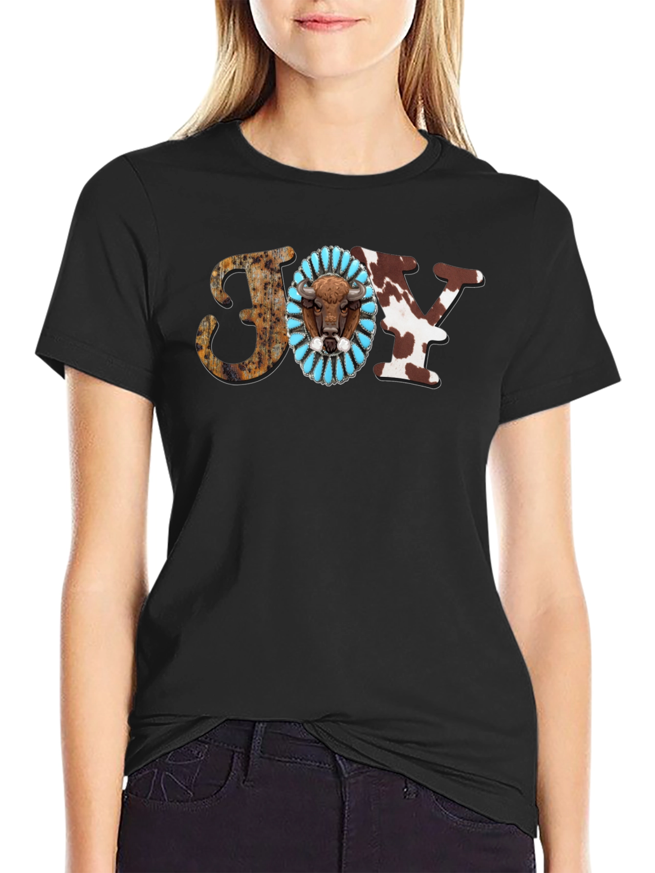 Rustic JOY Bison Tee