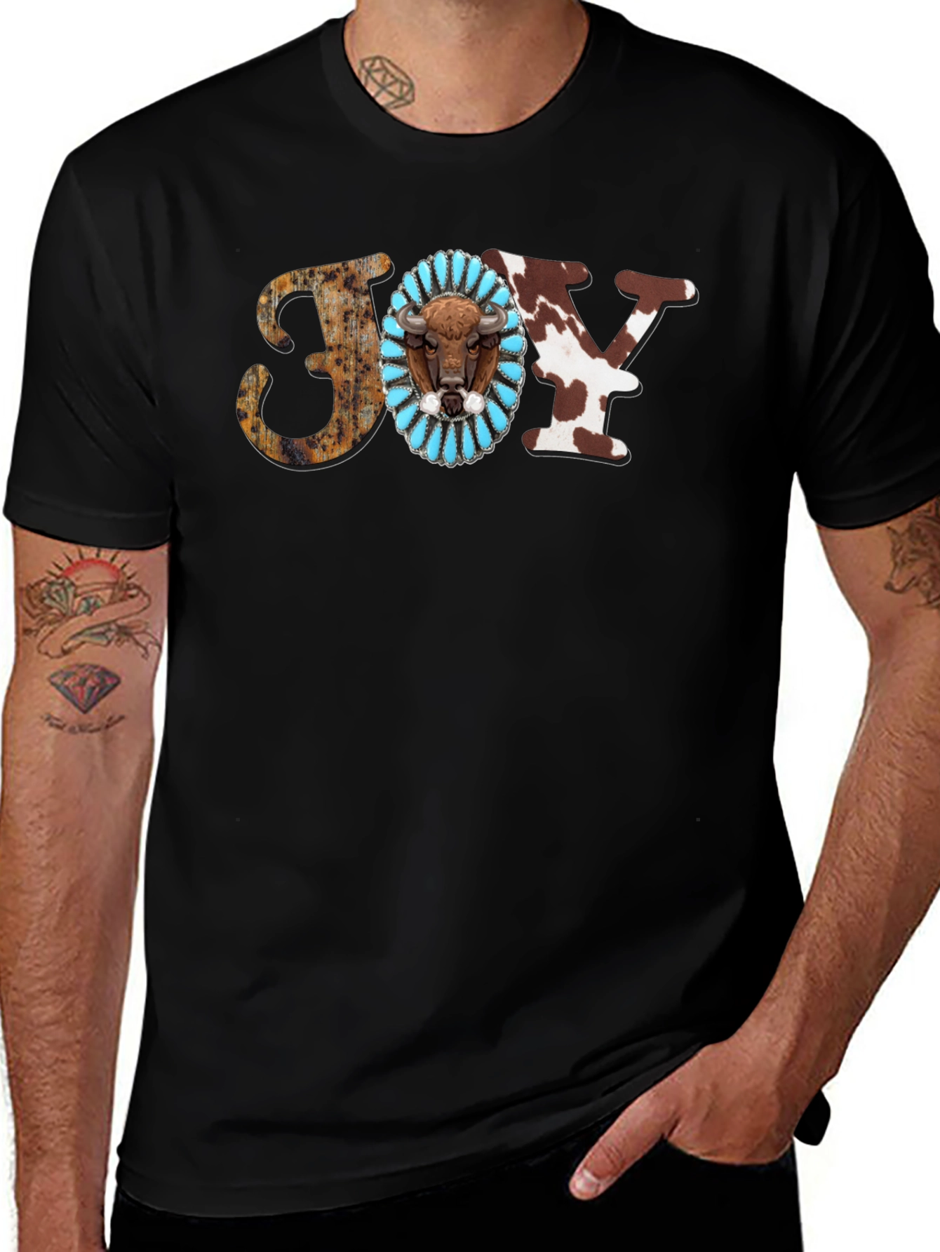 Rustic JOY Bison Tee