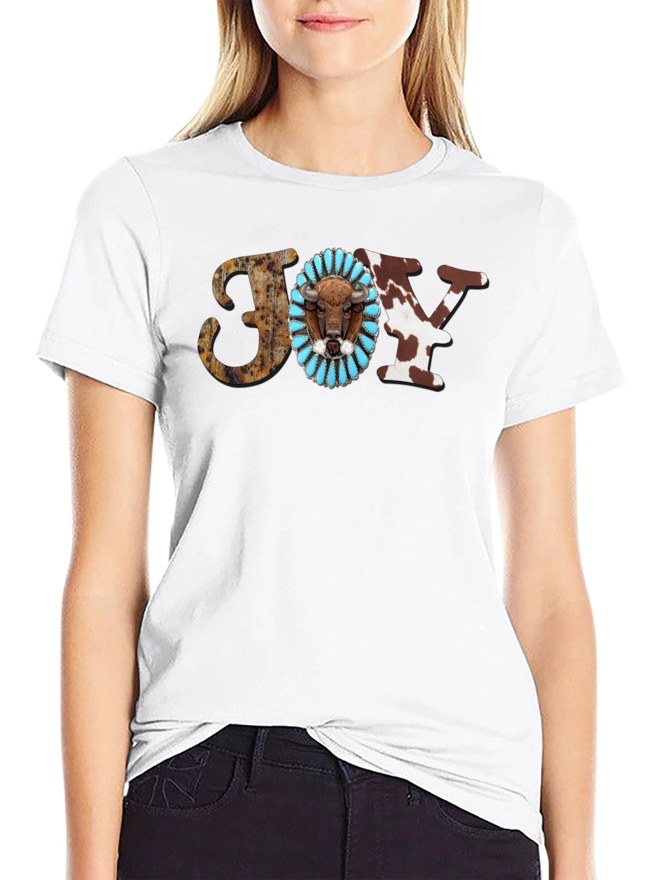 Rustic JOY Bison Tee