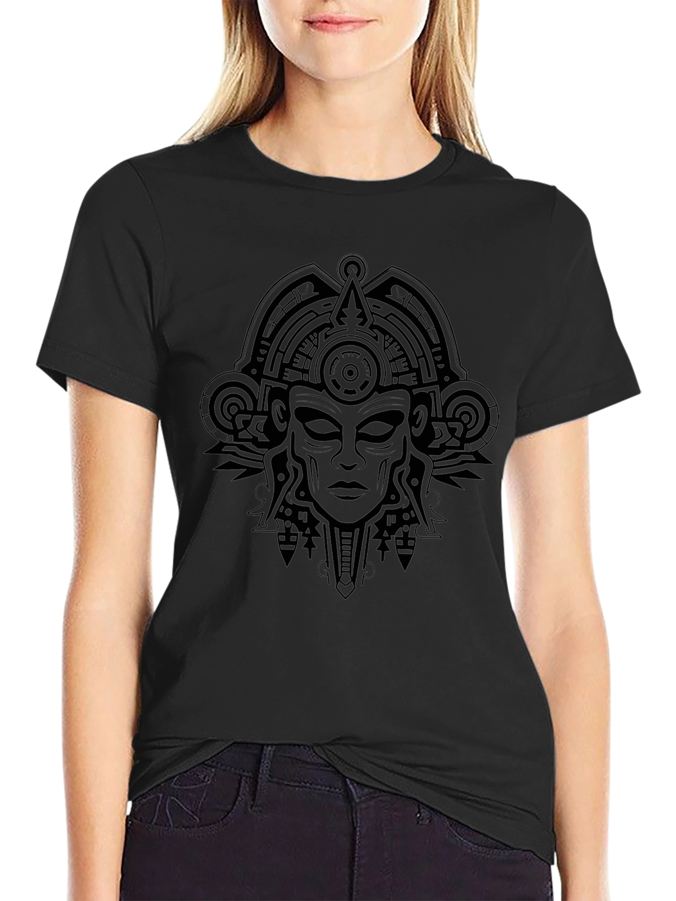 Black Aztec Graphic T-Shirt