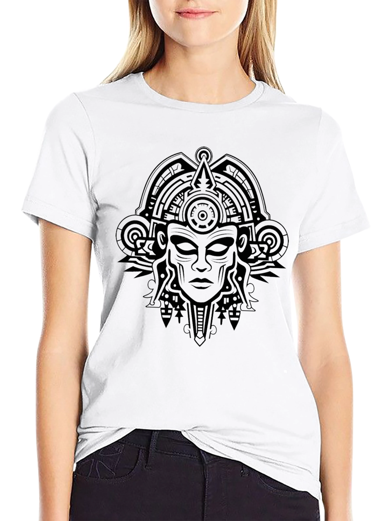 Black Aztec Graphic T-Shirt