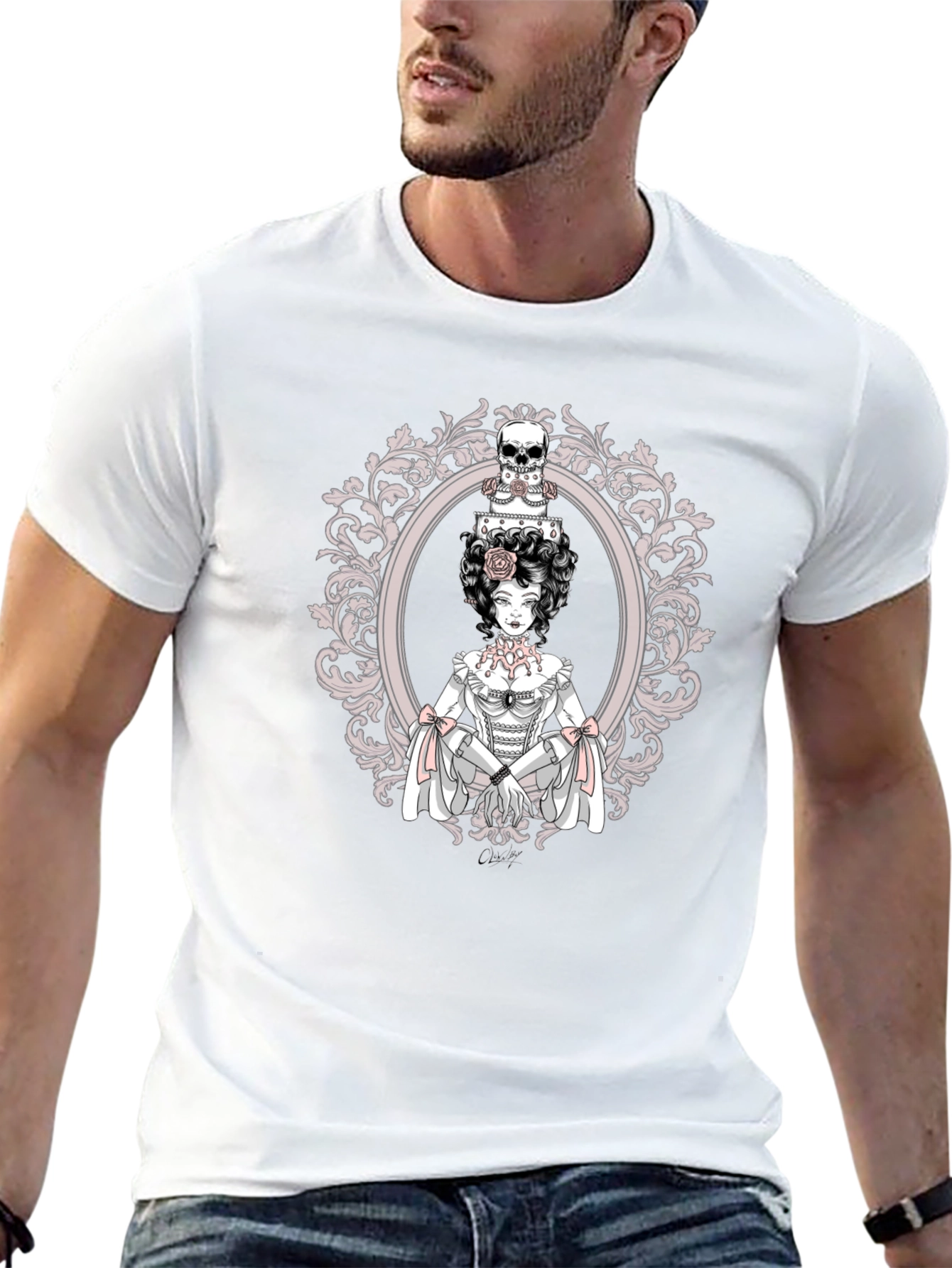Gothic Skull Cake Woman Graphic Tee