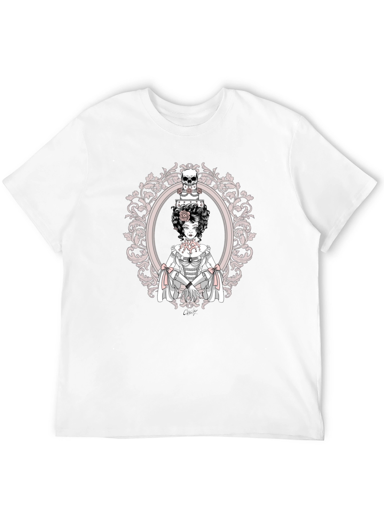 Gothic Skull Cake Woman Graphic Tee
