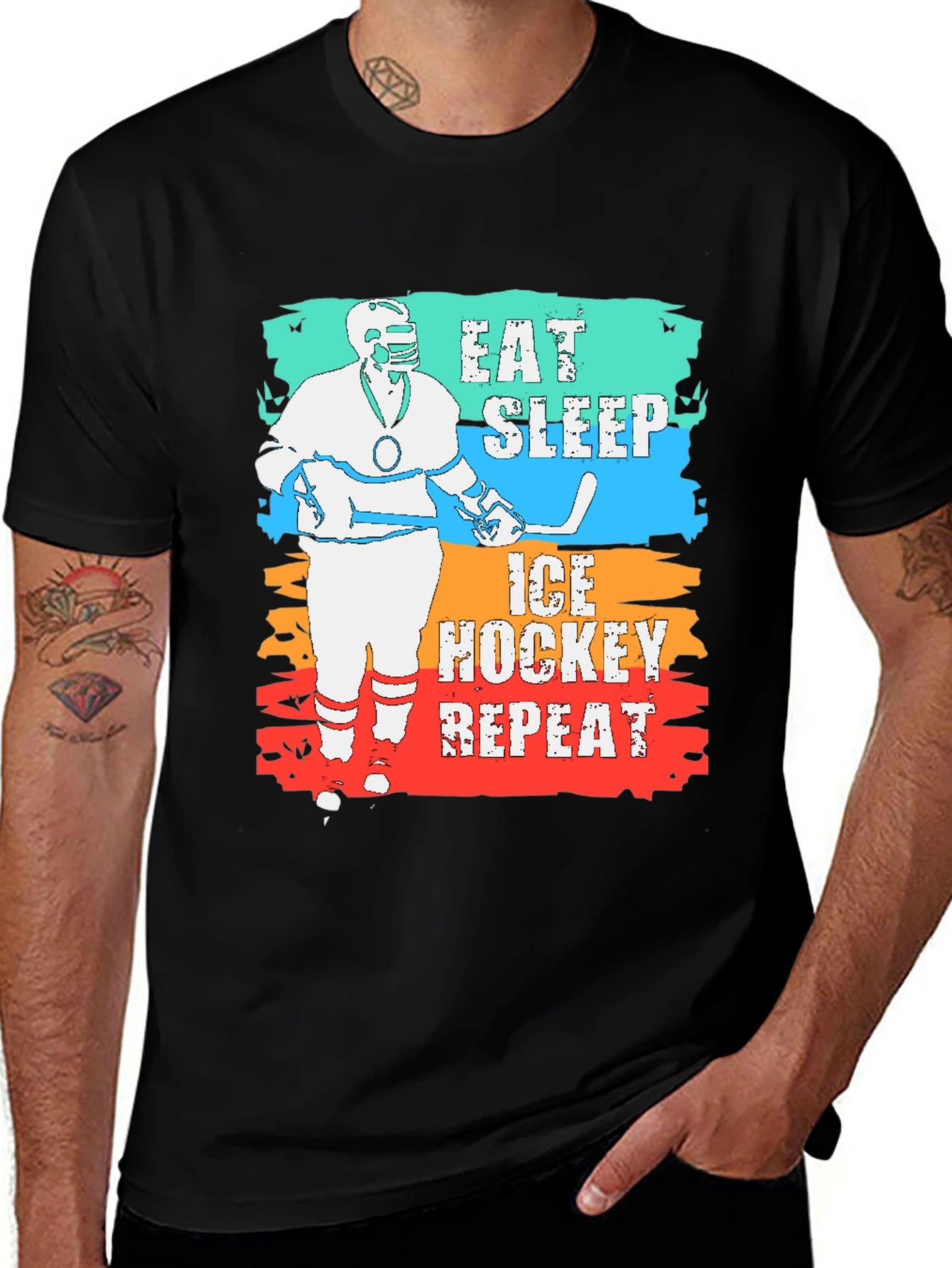 Eat Sleep Ice Hockey Repeat T-Shirt