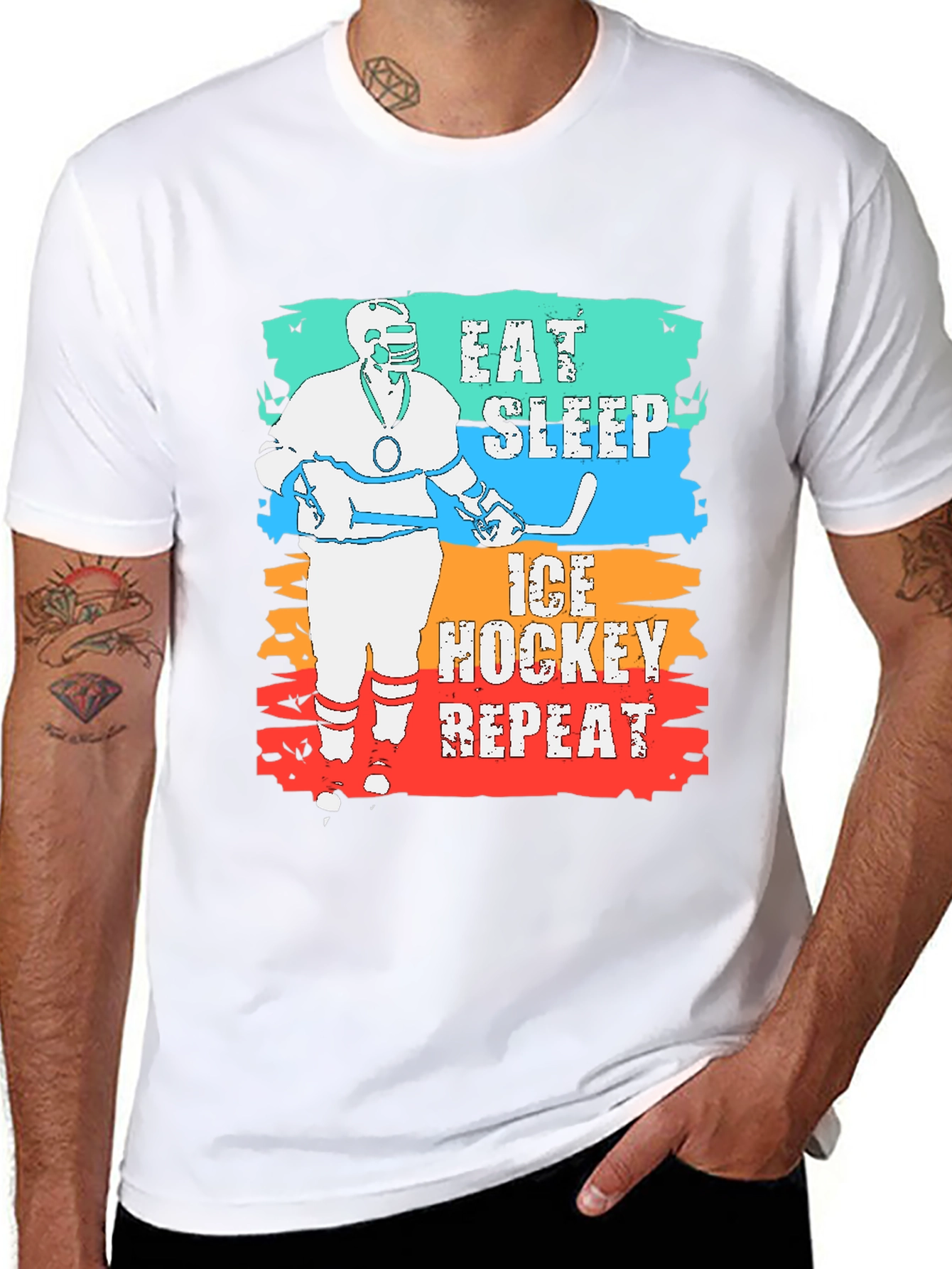 Eat Sleep Ice Hockey Repeat T-Shirt