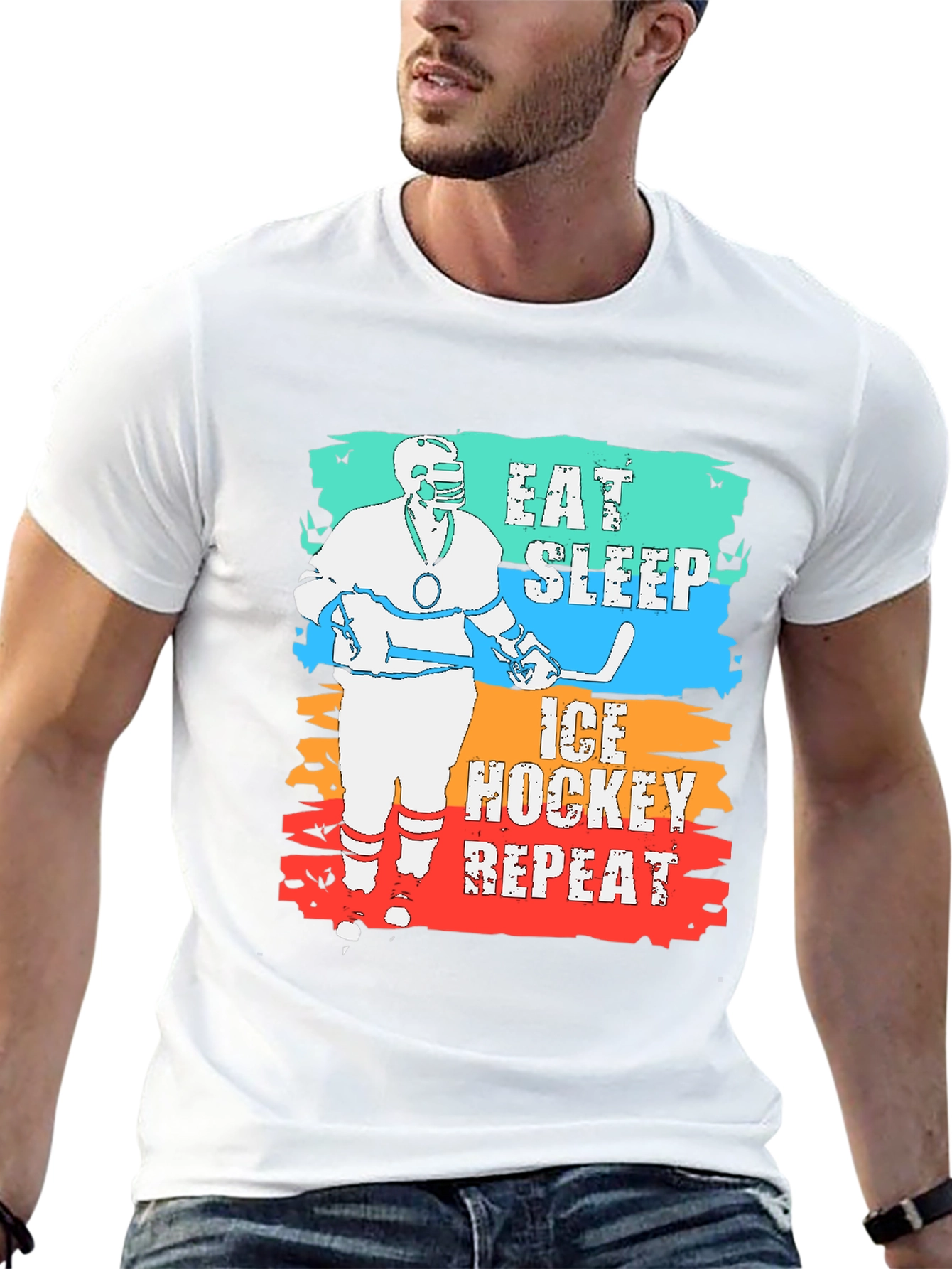 Eat Sleep Ice Hockey Repeat T-Shirt
