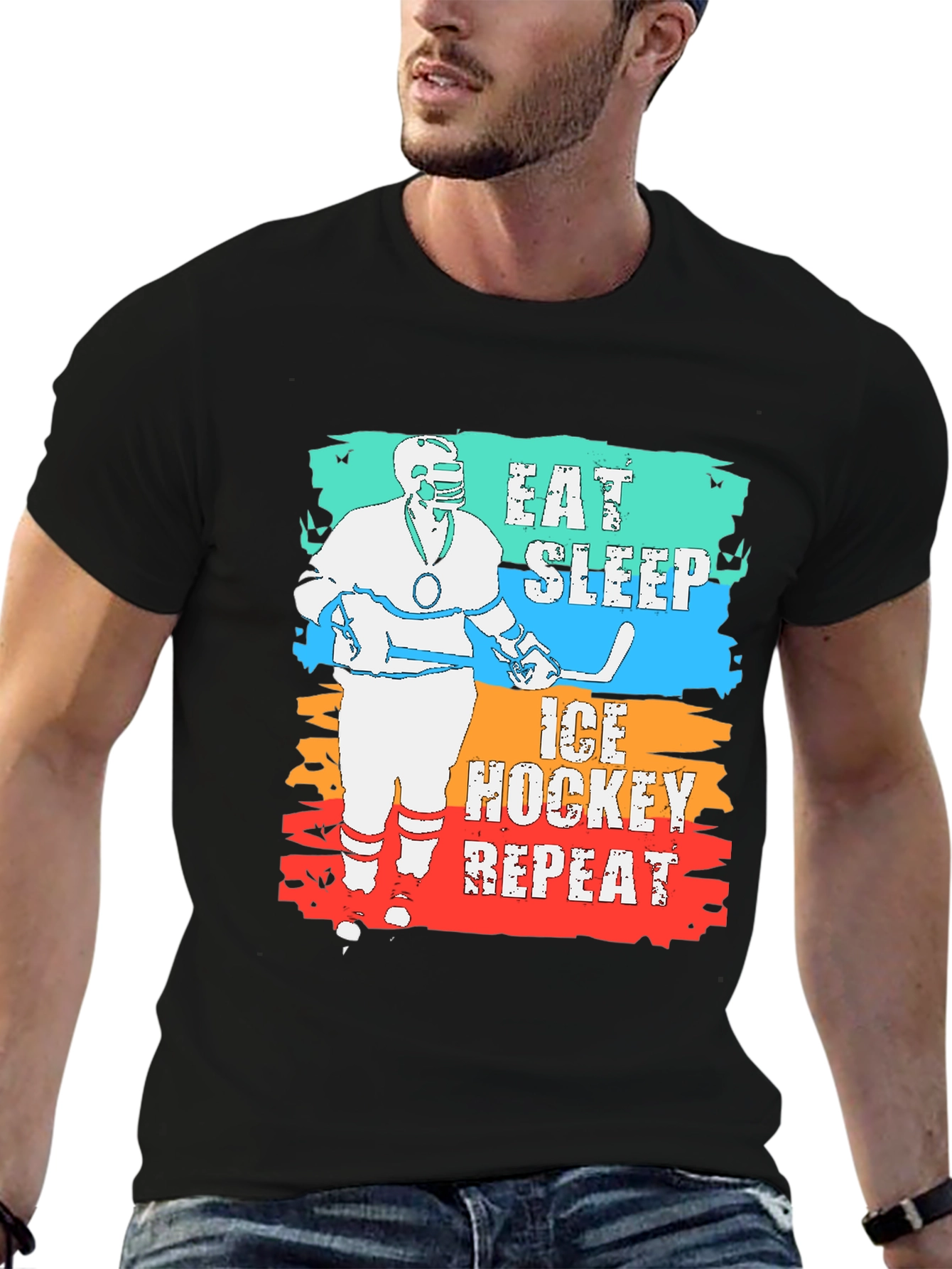 Eat Sleep Ice Hockey Repeat T-Shirt