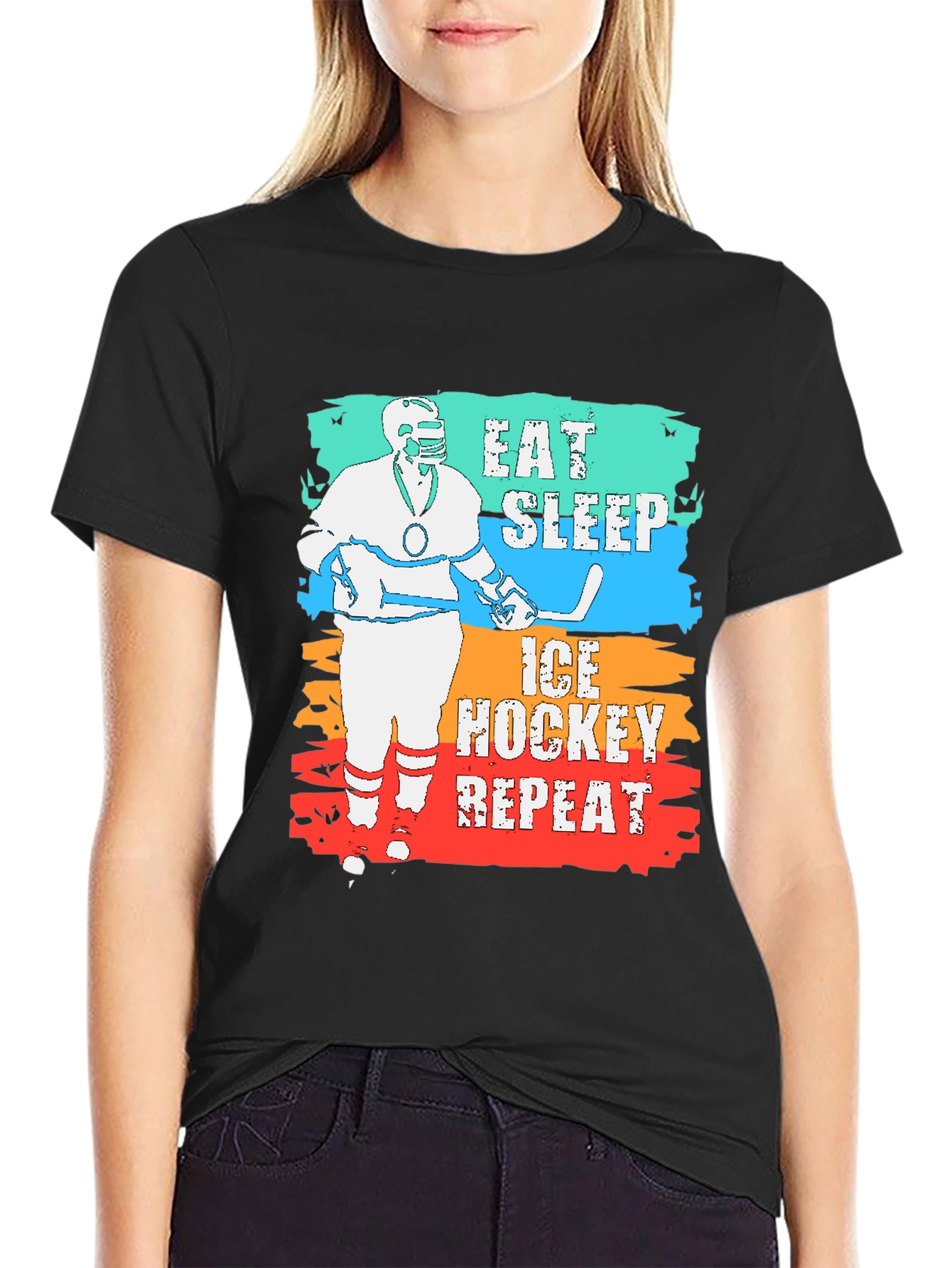Eat Sleep Ice Hockey Repeat T-Shirt