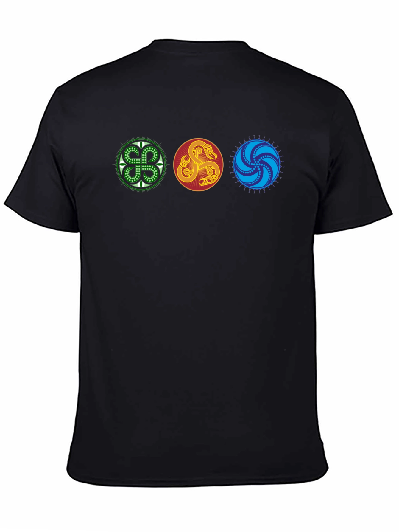 Celtic Elements Graphic Black T-Shirt