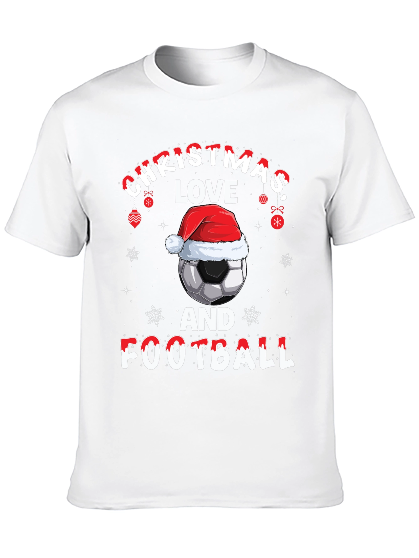 Christmas Football T-Shirt - Holiday Soccer Tee