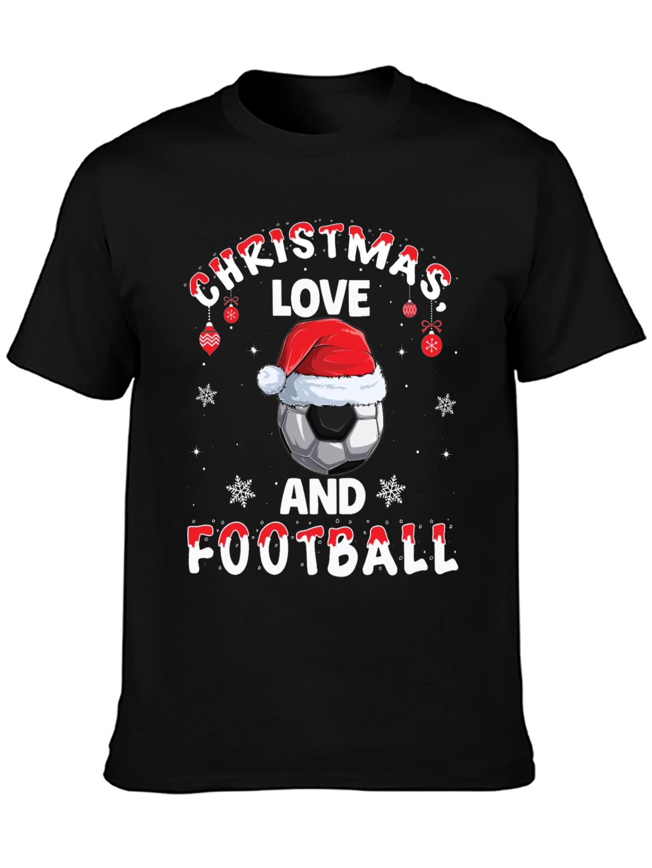 Christmas Football T-Shirt - Holiday Soccer Tee