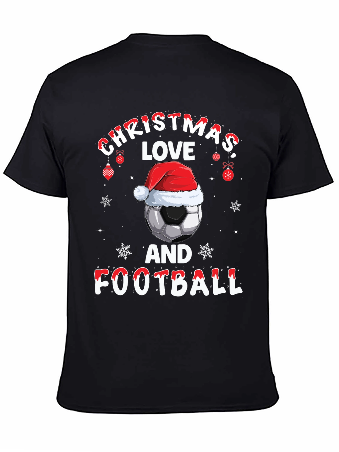 Christmas Football T-Shirt - Holiday Soccer Tee