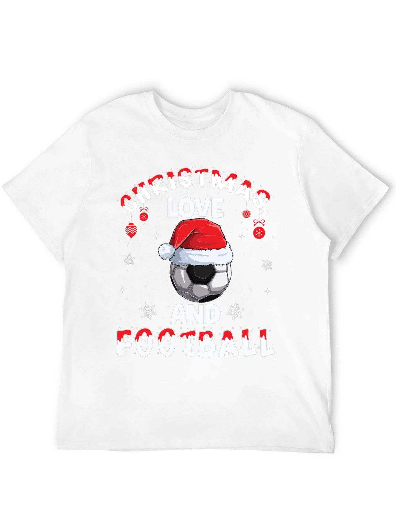 Christmas Football T-Shirt - Holiday Soccer Tee