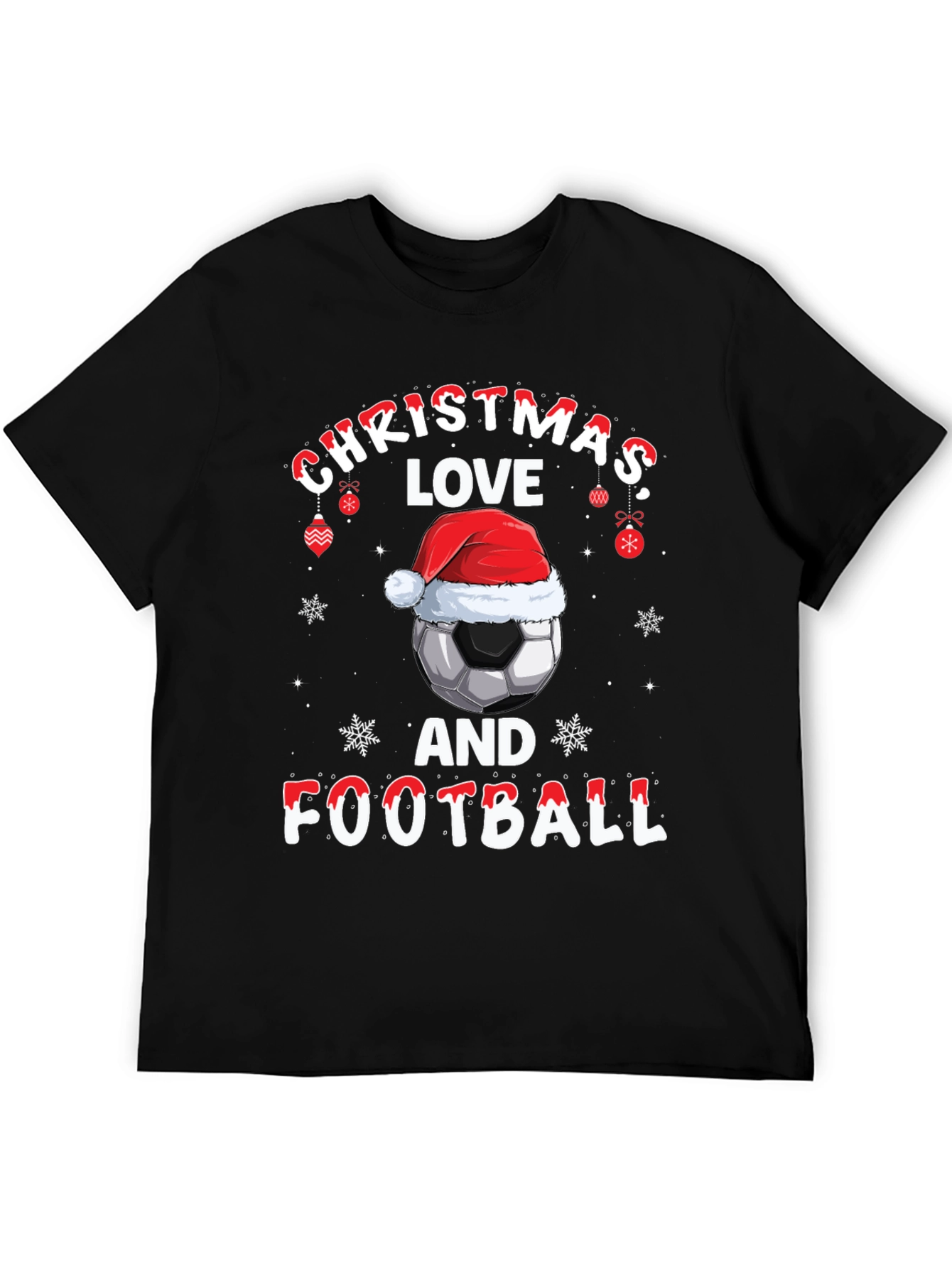 Christmas Football T-Shirt - Holiday Soccer Tee