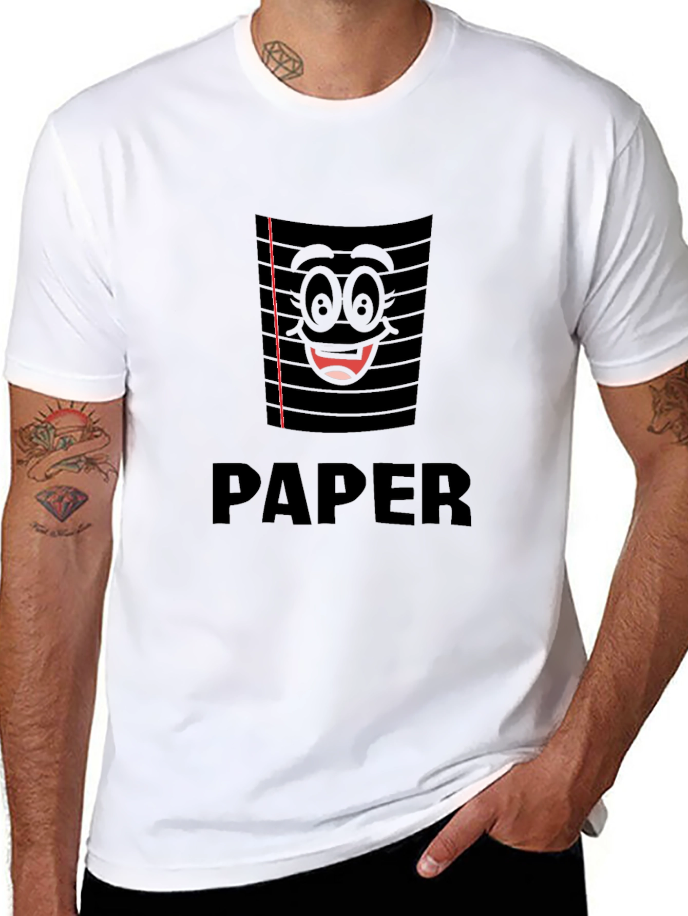 Funny Paper Notebook Graphic T-Shirt - Black
