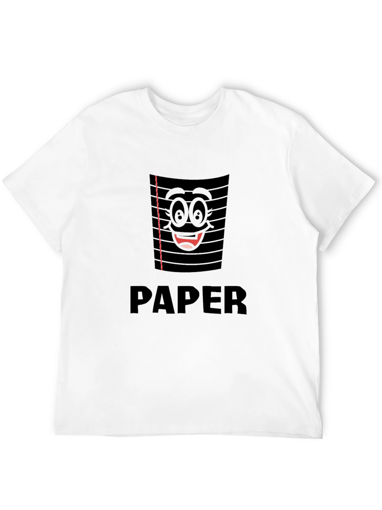 Funny Paper Notebook Graphic T-Shirt - Black