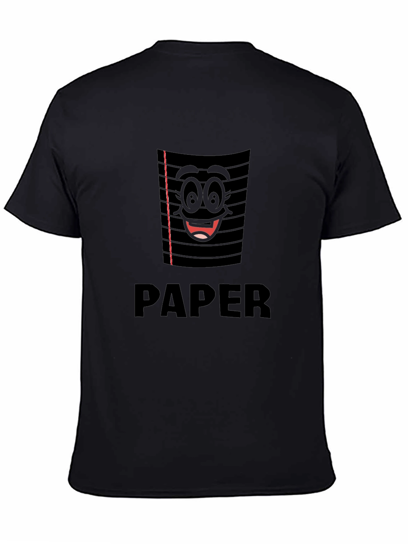Funny Paper Notebook Graphic T-Shirt - Black