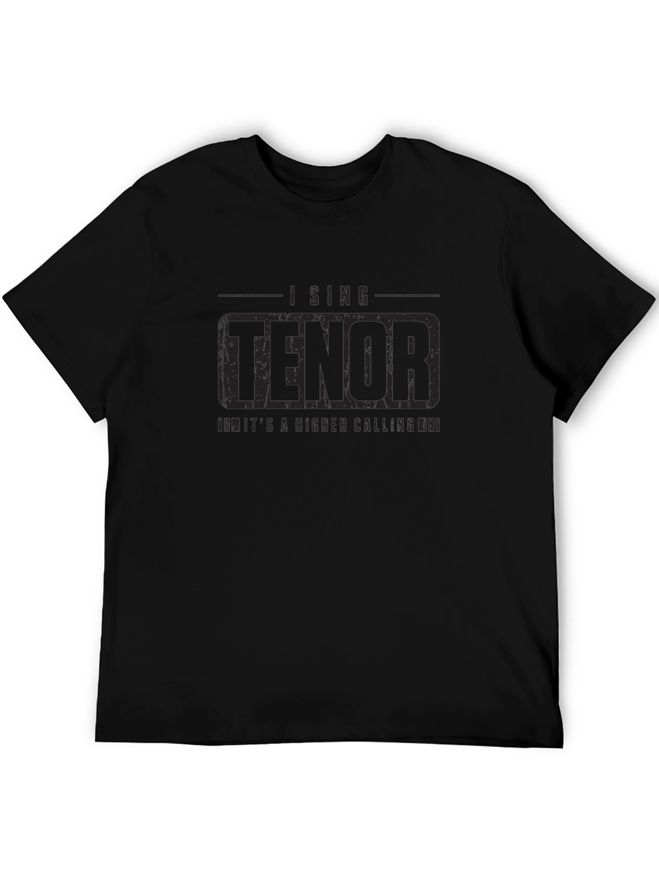 I Sing Tenor - Mens Black Graphic T-Shirt