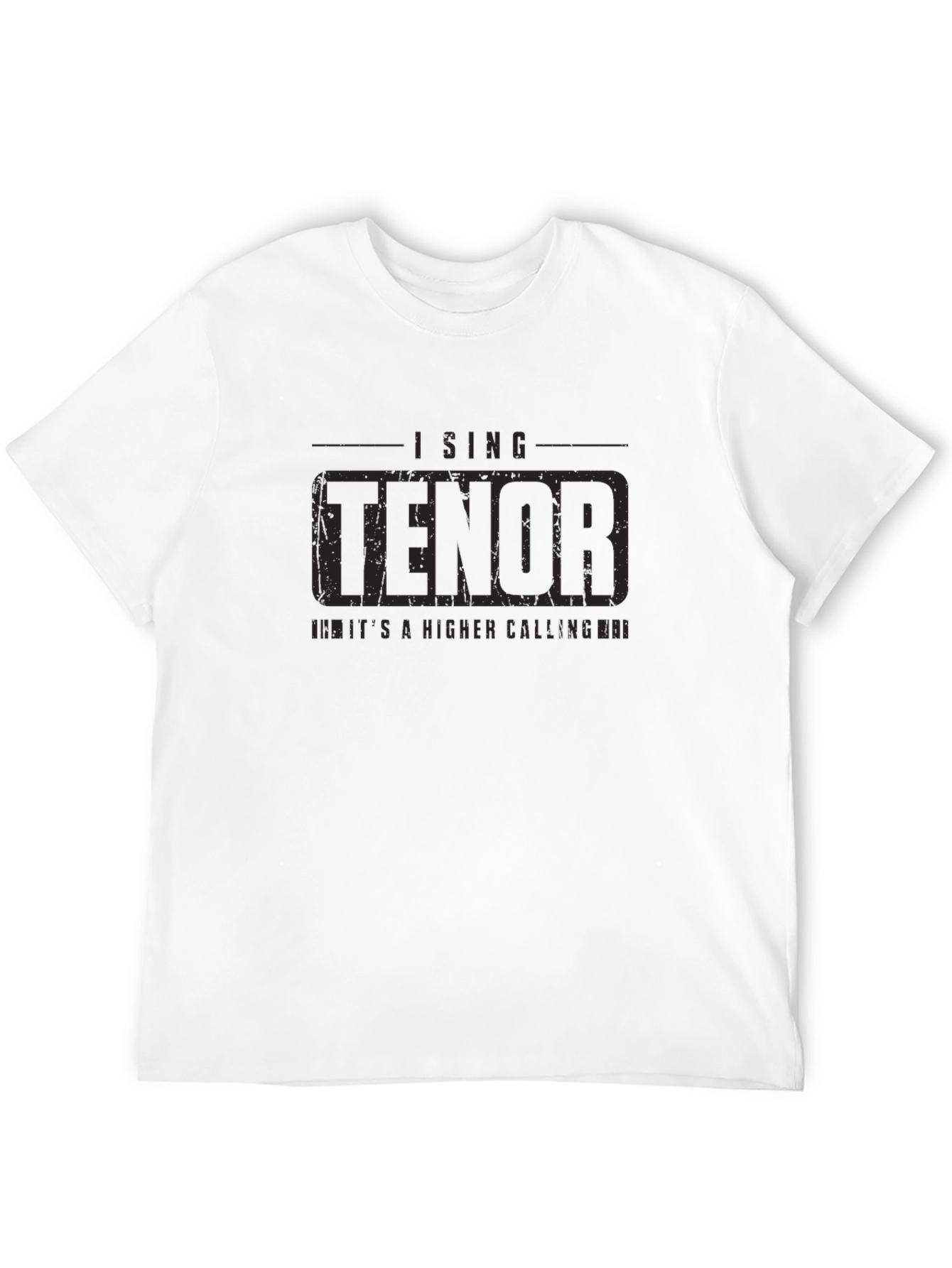 I Sing Tenor - Mens Black Graphic T-Shirt