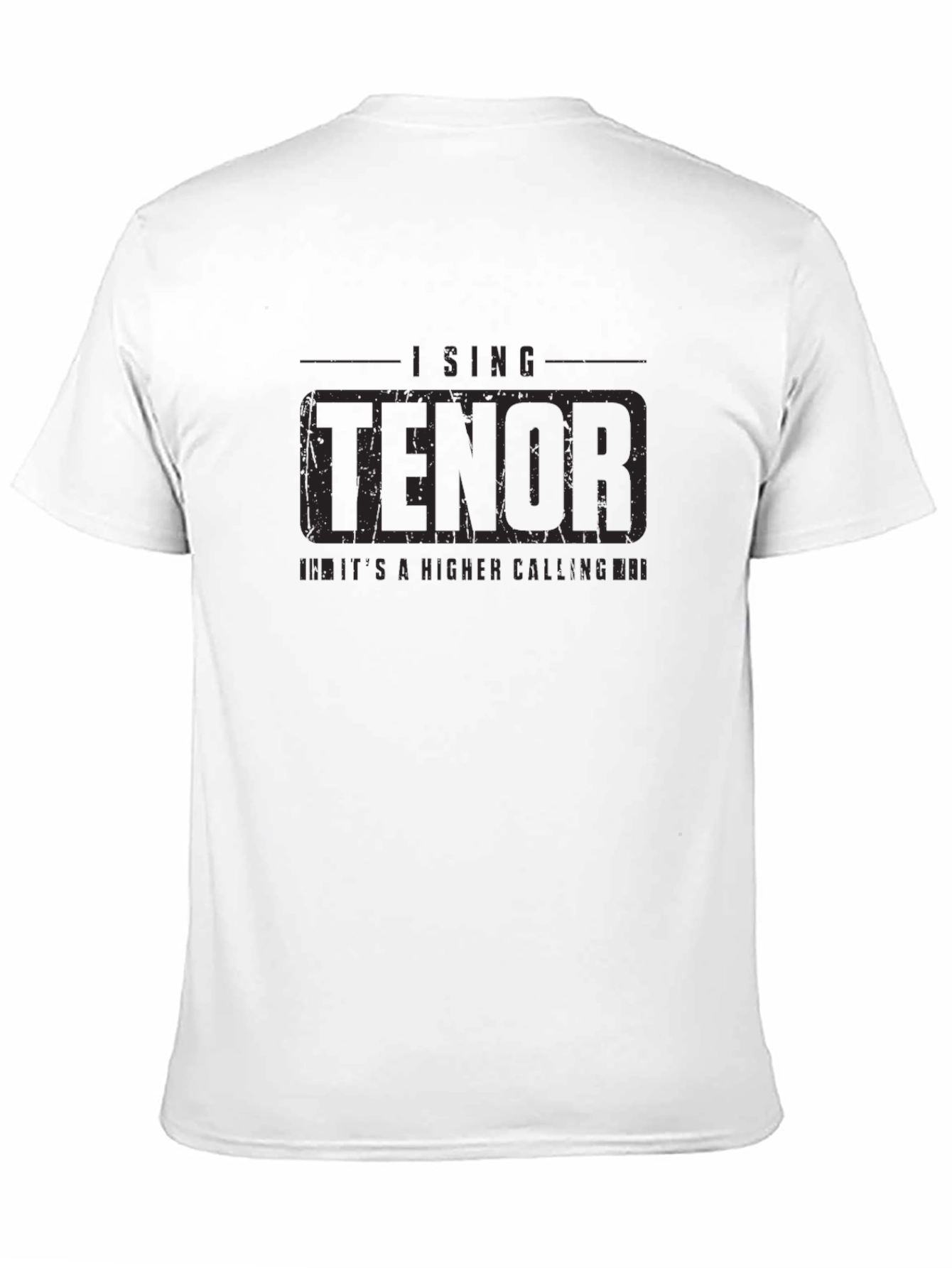 I Sing Tenor - Mens Black Graphic T-Shirt