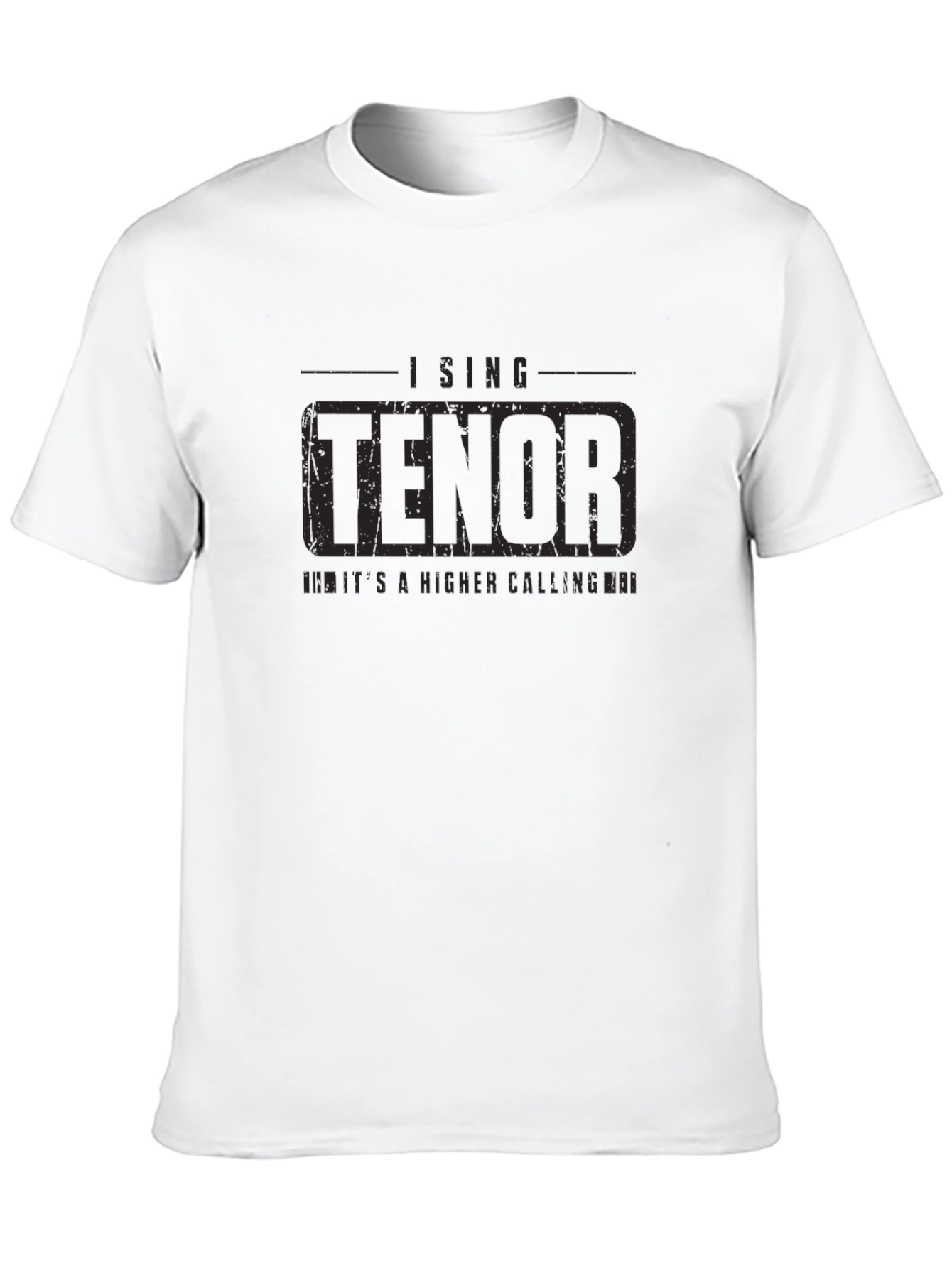 I Sing Tenor - Mens Black Graphic T-Shirt