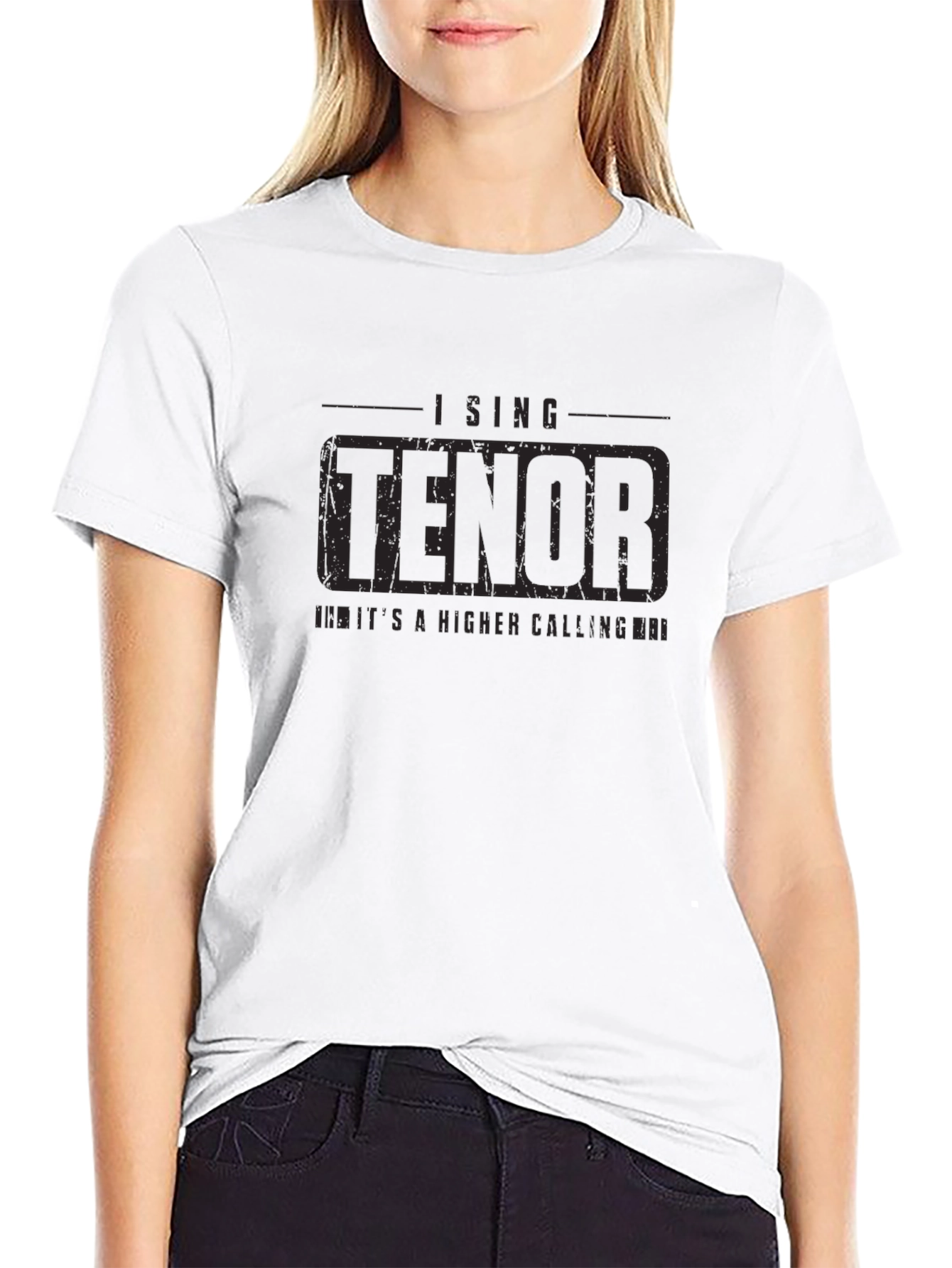 I Sing Tenor - Mens Black Graphic T-Shirt
