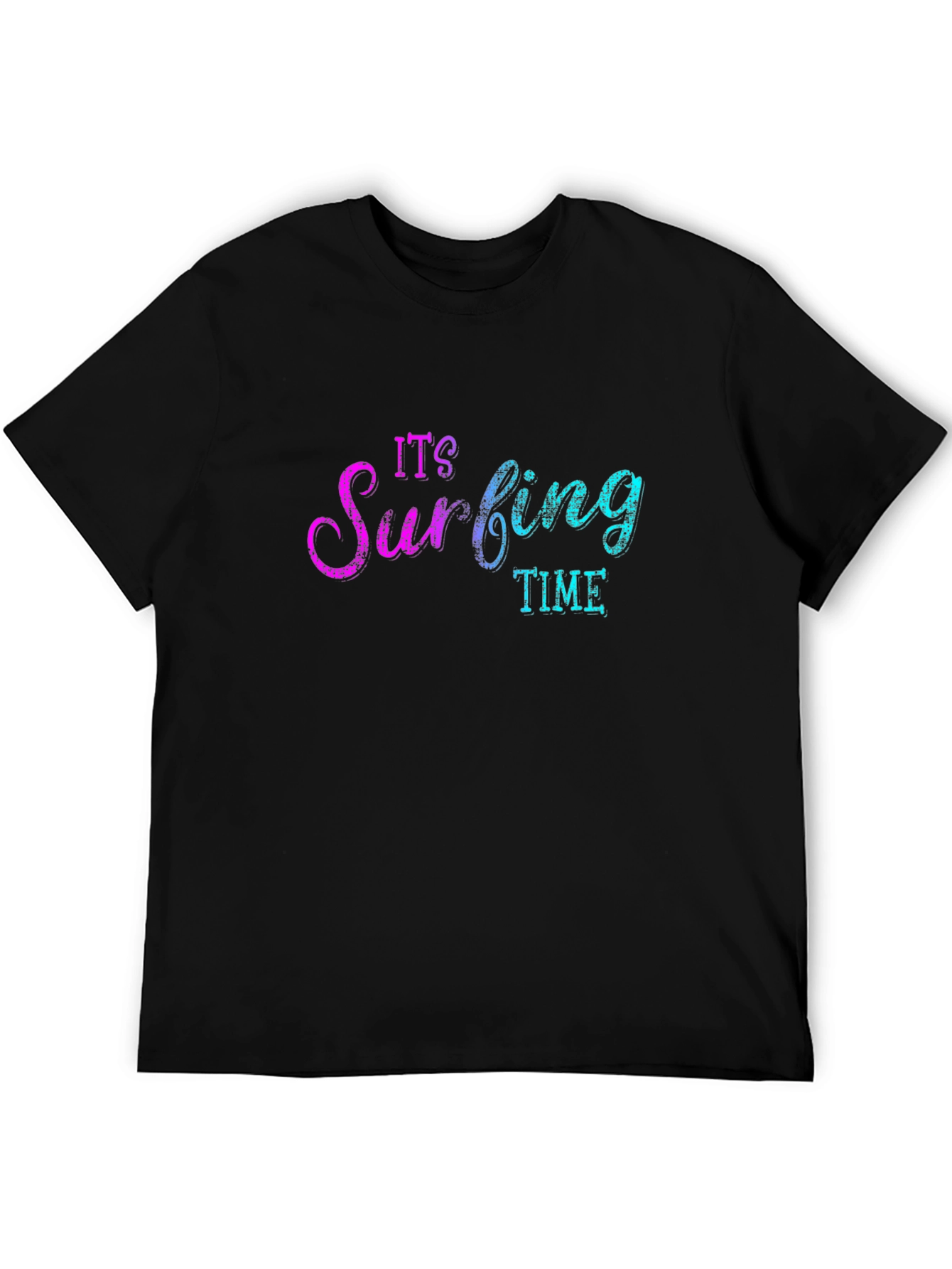 Its Surfing Time Tee - Black Graphic T-Shirt