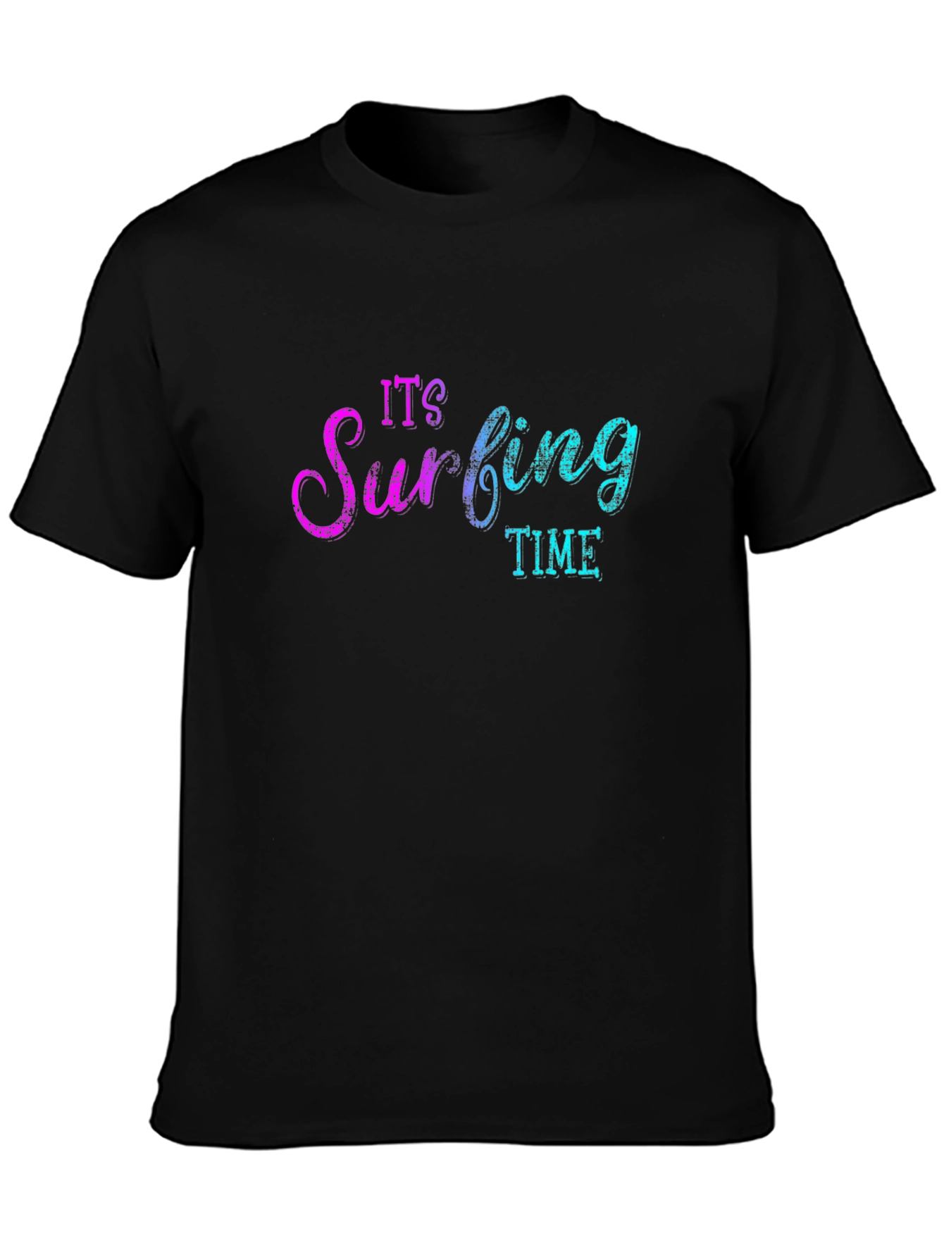 Its Surfing Time Tee - Black Graphic T-Shirt